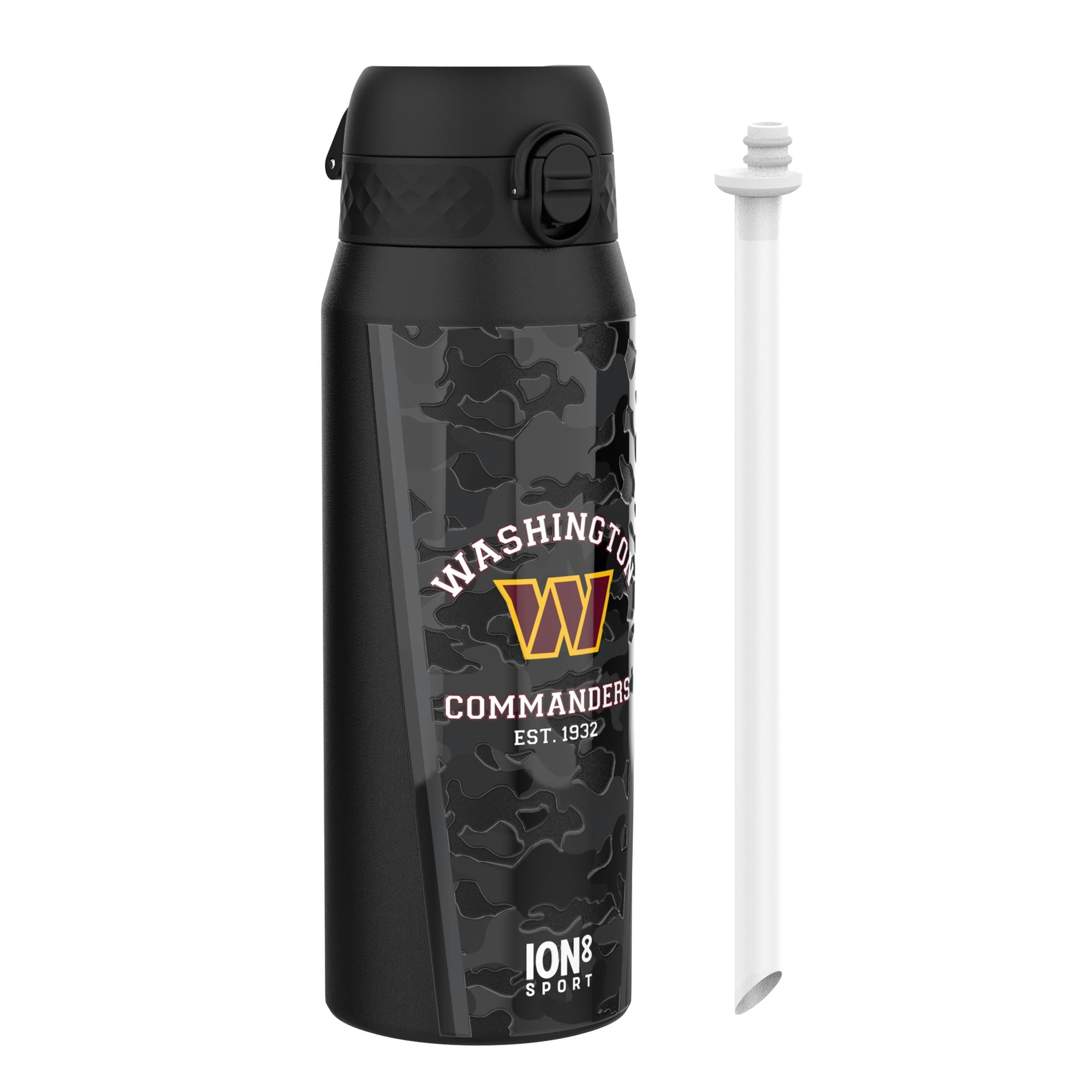 Rackhams Nfl X Ion8 Insulated Steel Water Bottle, Nfl Commanders, 750Ml (24Oz)