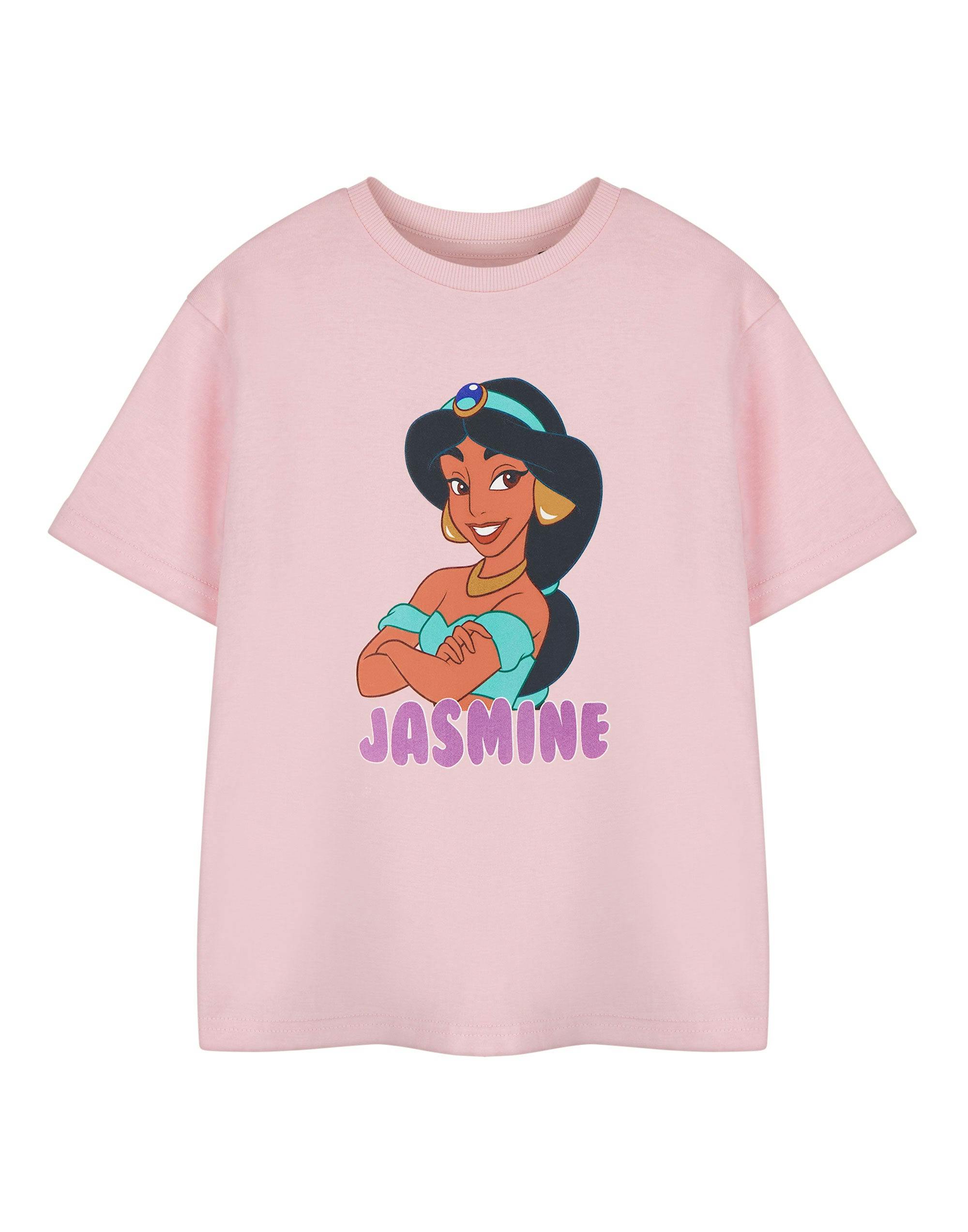Vanilla Underground Girls Pink Disney Princess Jasmine Short Sleeved T-Shirt - 3-4 Years