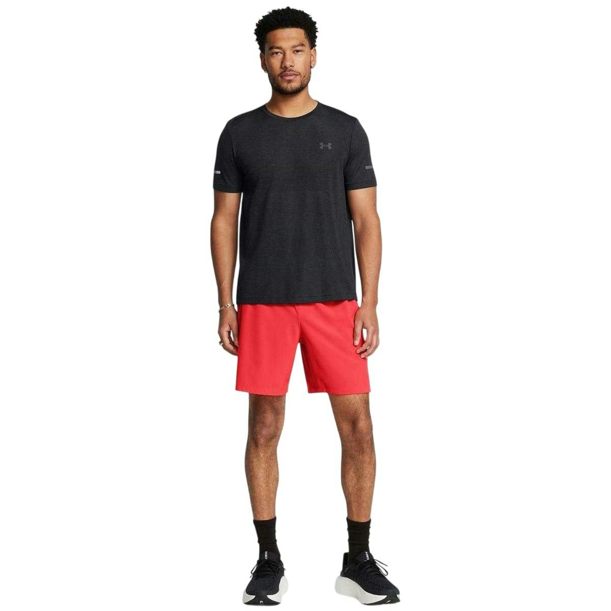 Under Armour Men's Red Launch Elite Elasticated Athletic Running Shorts - Xxl S - 100% Mixed