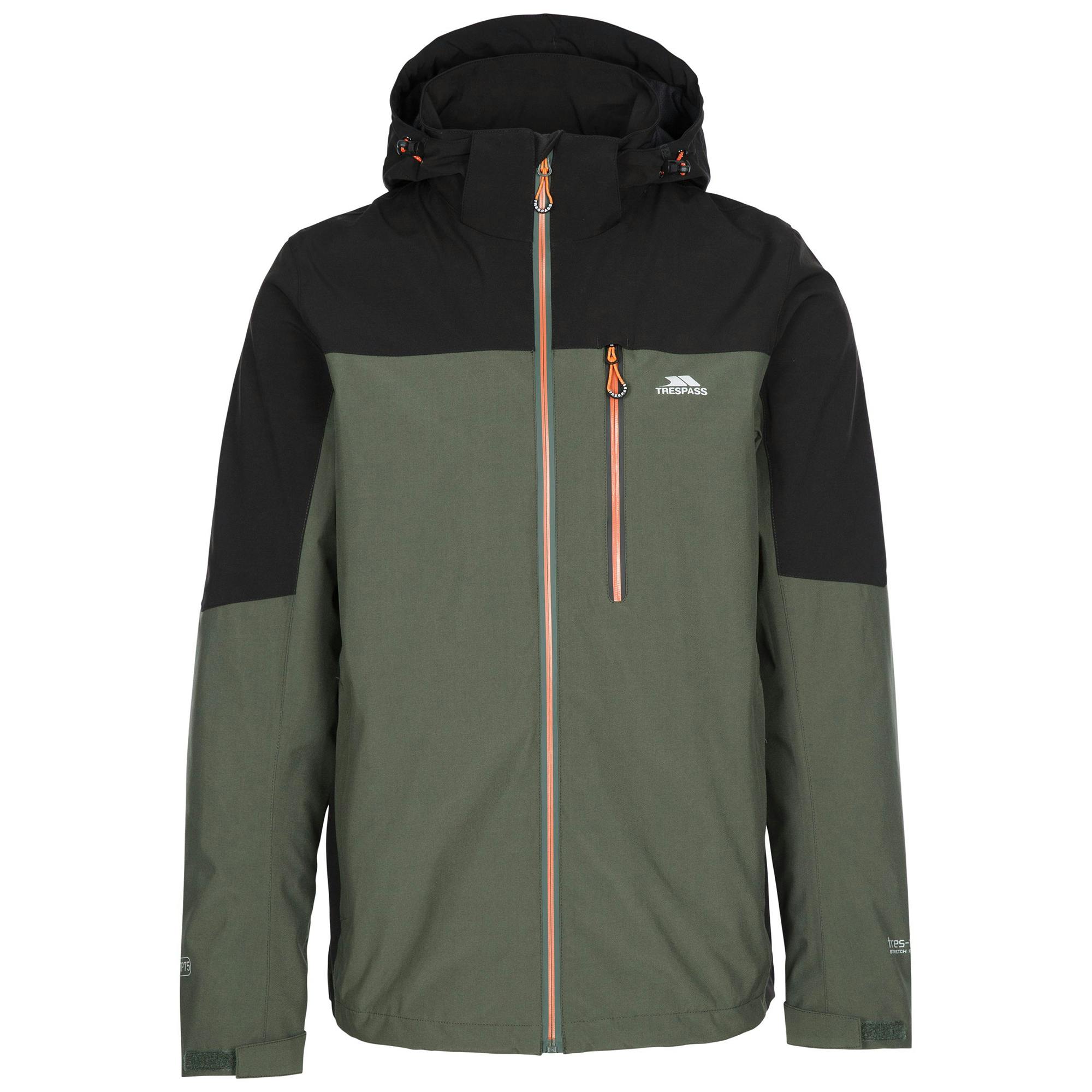 Trespass Men's Tappin Hooded Waterproof Jacket - Ivy - Xs - Ivy - 100% Polyester