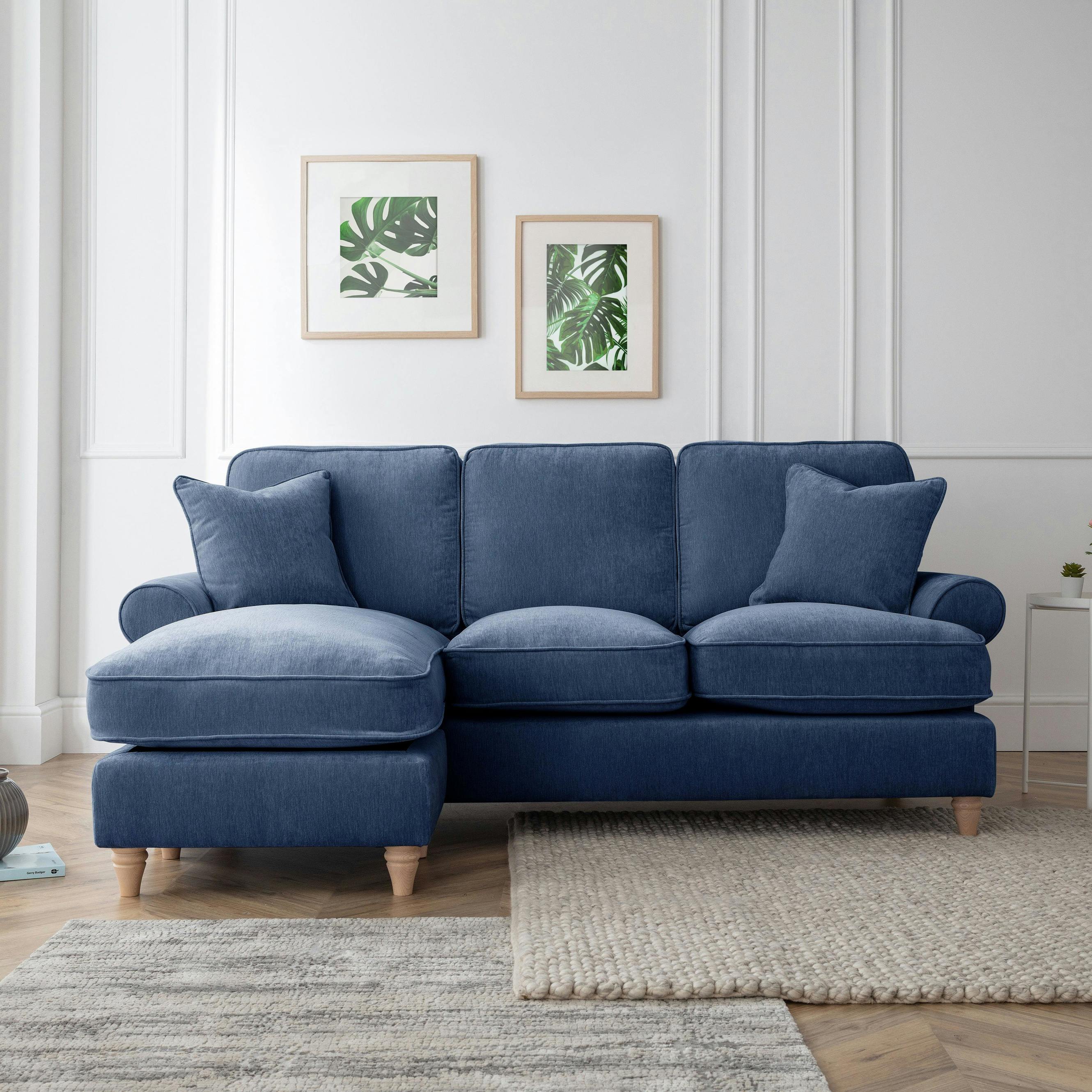 The Great Sofa Company The Bromfield Left Hand Chaise Sofa - Navy