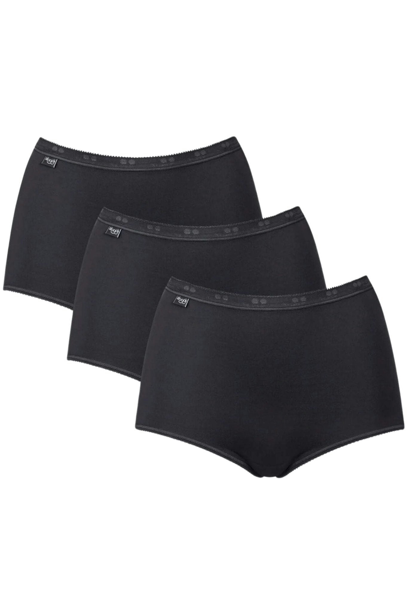 Sloggi Black Basic+ 3-Pack Maxi Briefs, - 20