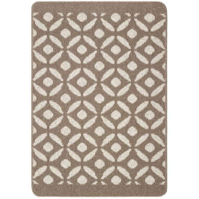Rackhams Brown Washable Geometric Mat And Runner - 67X100 Cm