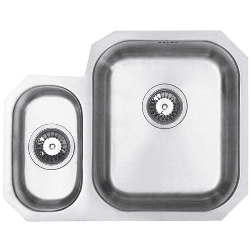 Austen & Co. Capri Stainless Steel Undermount 1.5 Bowl Kitchen Sink, Right Hand Main Bowl
