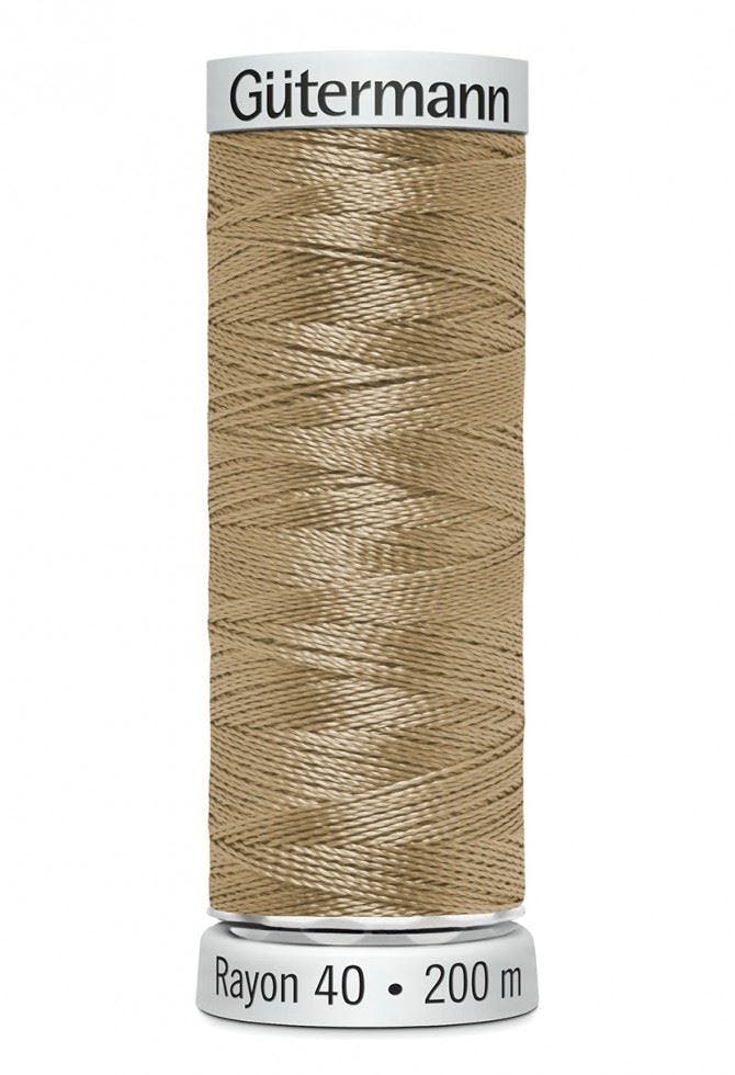 Gutermann No 40 Sulky Rayon Embroidery Thread 200M Rayon Thread Suitable For Embroidery - 1055 - 200 Metres
