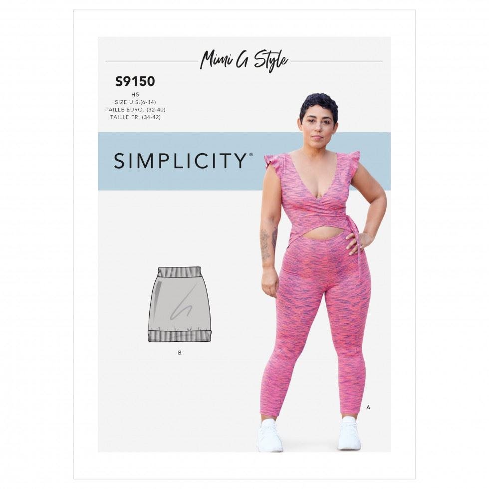 Simplicity Women's Sewing Pattern 9150, Jumpsuits, Skirts, Sportswear For H5 (6-8-10-12-14) - Intermediate - U5 (16-18-20-22-24)