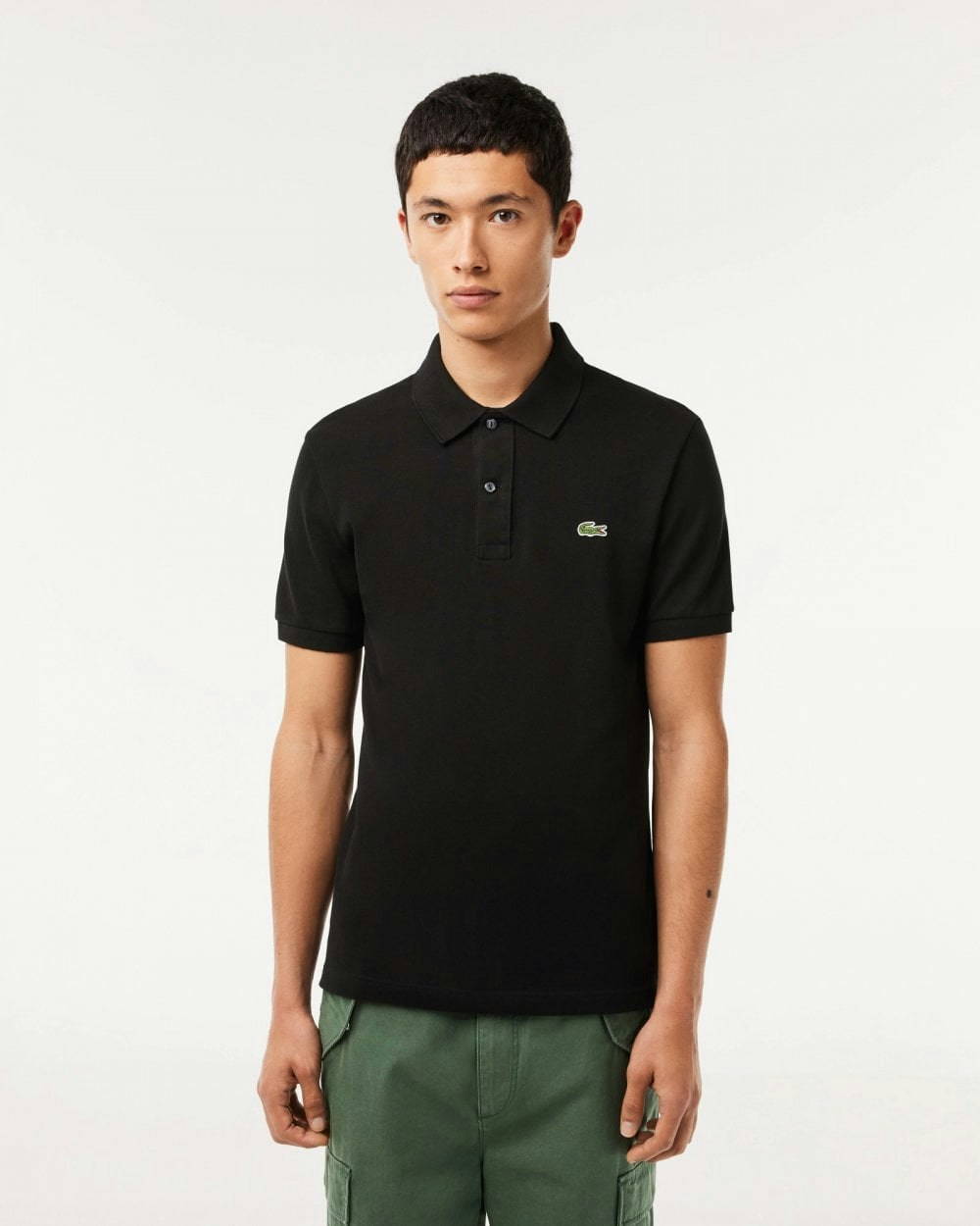 Lacoste Men's Black Original L.12.12 Slim Fit Petit Piqué Cotton Polo Shirt - 031 - 031 - Xxl
