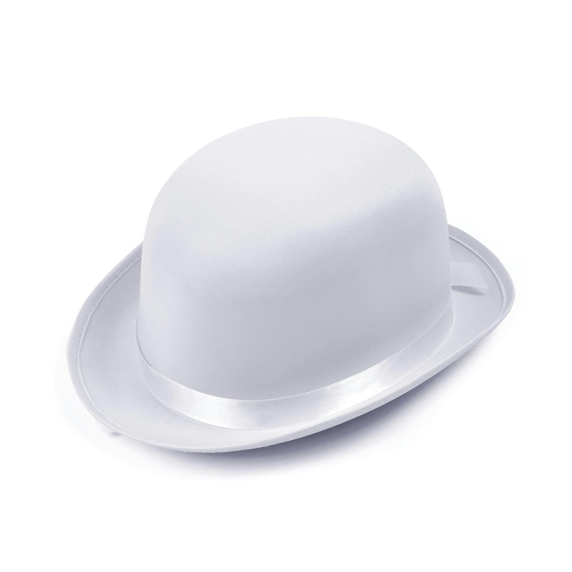 Bristol Novelty Unisex White Adults Bowler Hat - One Size