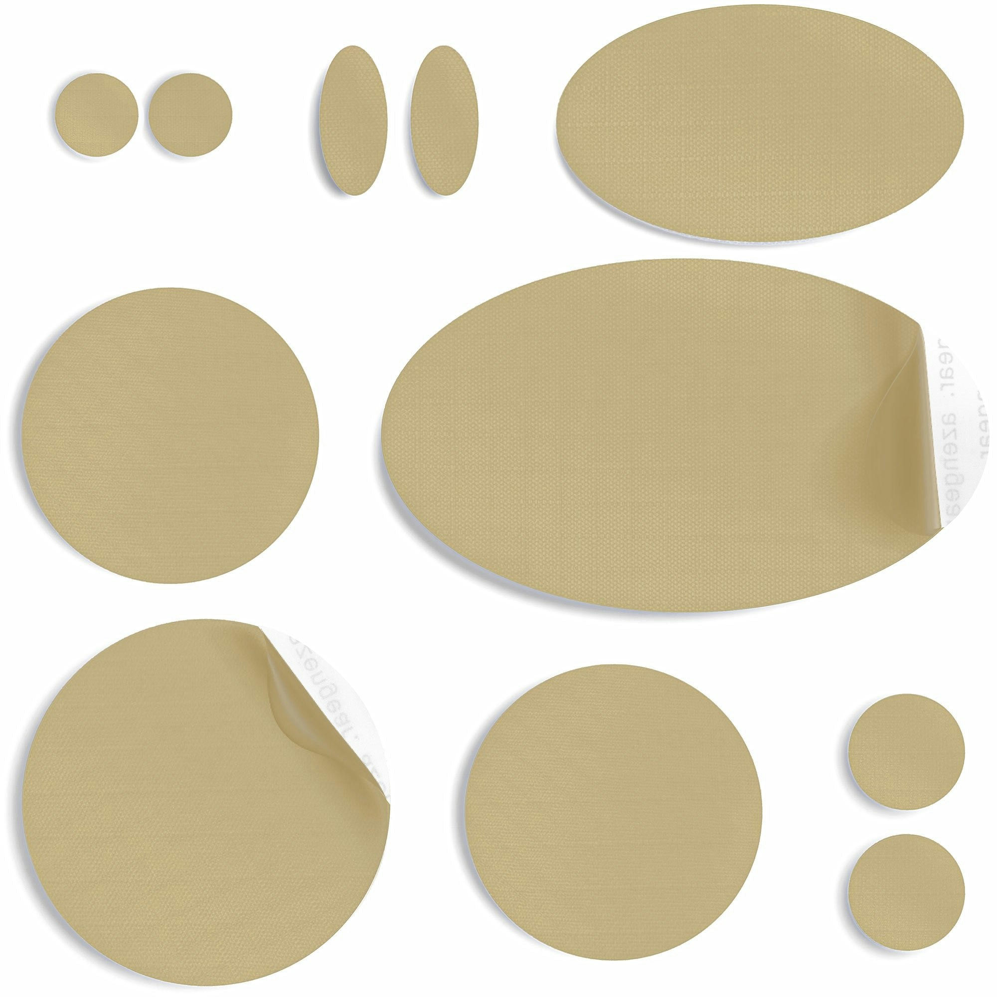 Azengear Beige Jacket Repair Patches - Waterproof, Self-Adhesive, Tear-Cold-Heat-Resistant