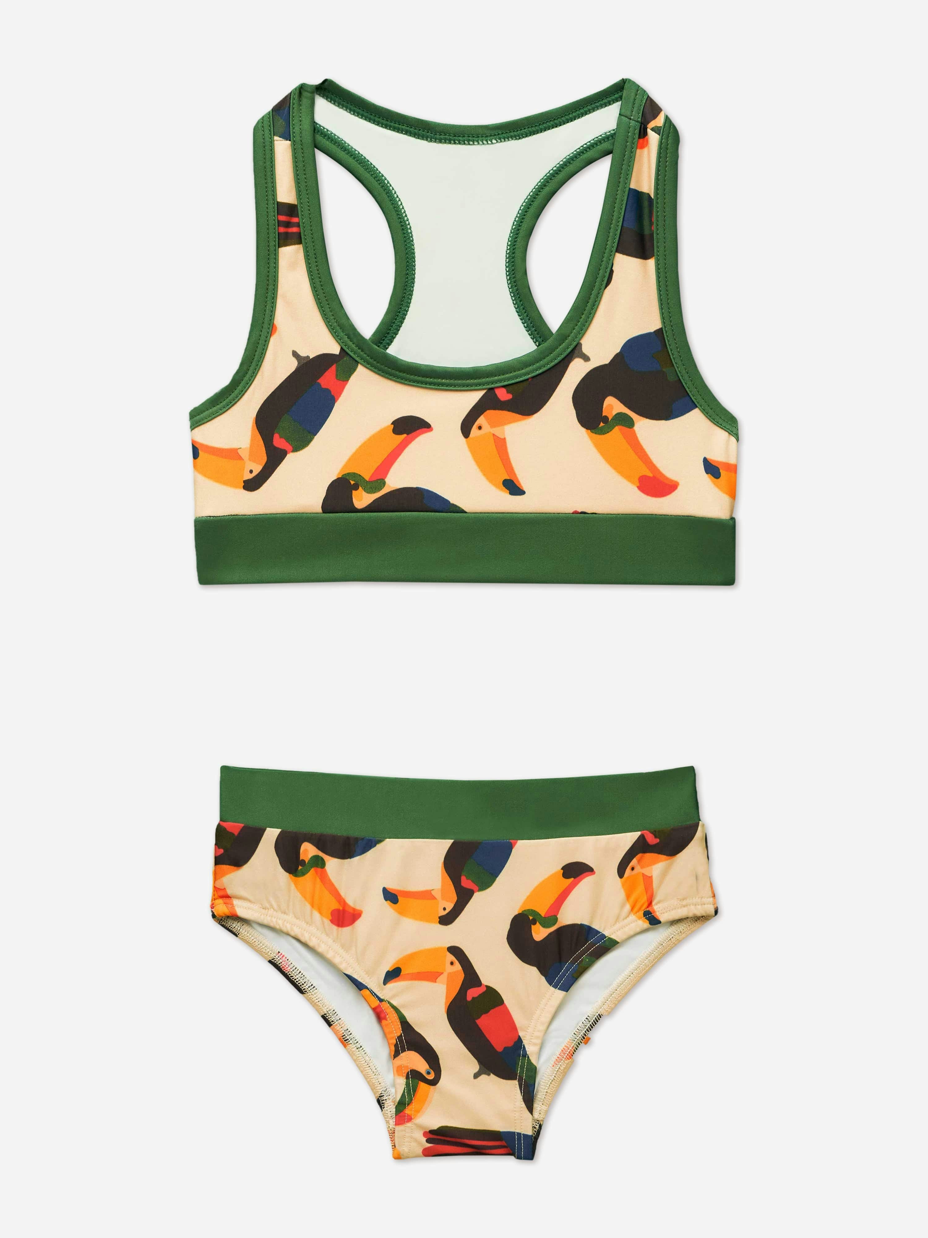 Roarsome Girls Beige Toucan Bikini In - 4 - 5 Yrs