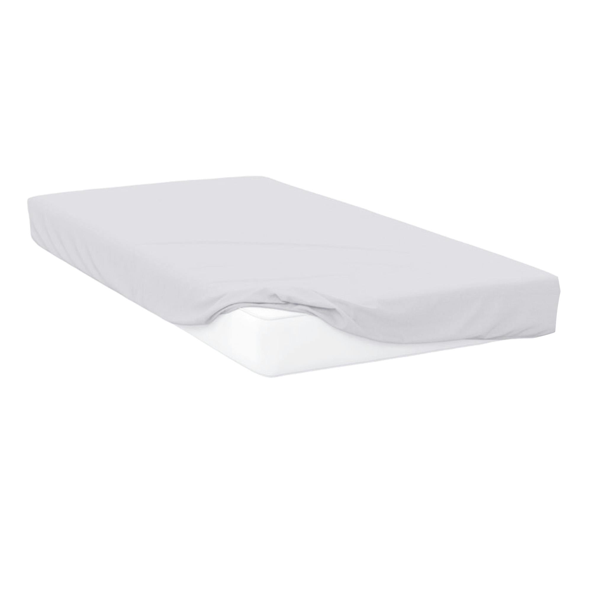 Belledorm White Easycare Percale Extra Deep Fitted Sheet - Narrow Single - 50% Cotton/50% Polyester
