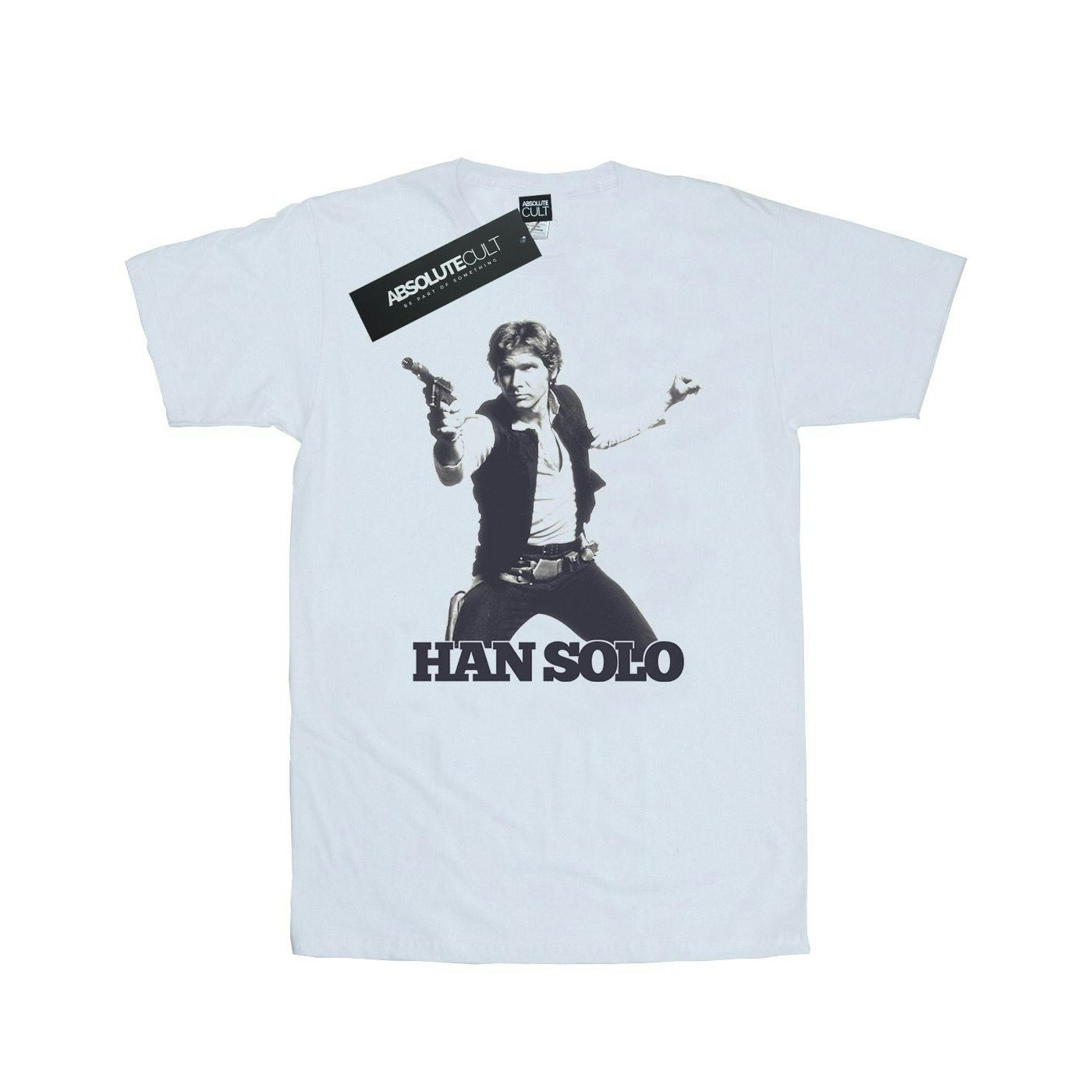 Star Wars Men's White Han Solo Retro Photo T-Shirt - 3XL