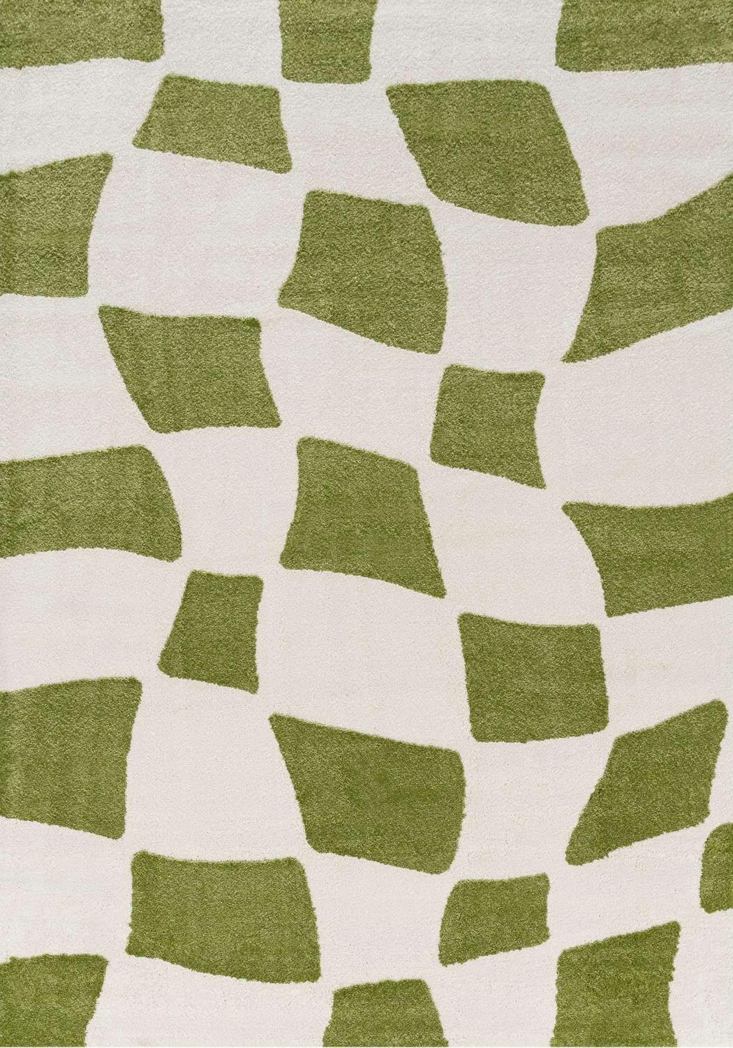 The Rugs Green/White Joli Checkered & Rug - 200X290 Cm