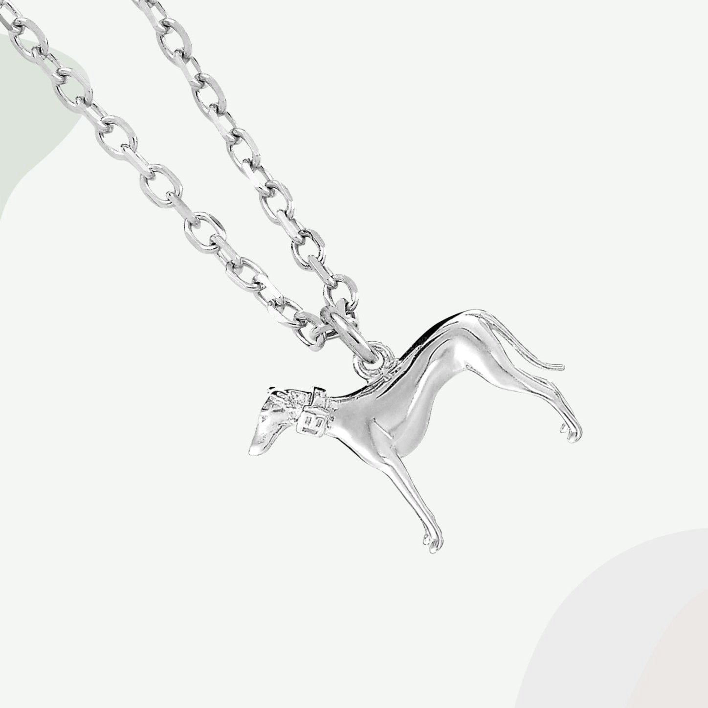 Mylee London Silver Greyhound Necklace - Personalised - No