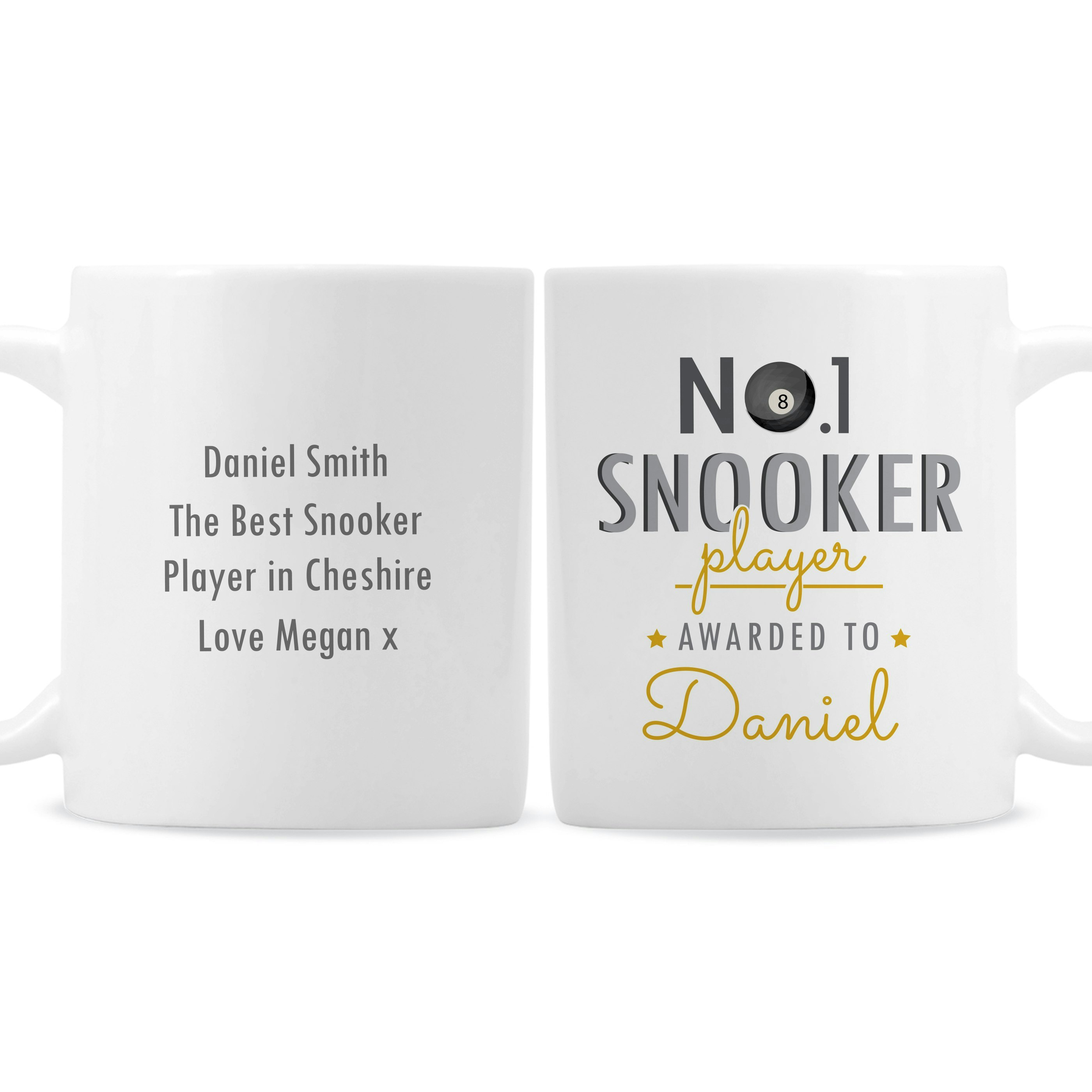 Rackhams Personalised No.1 Snooker Player Mug