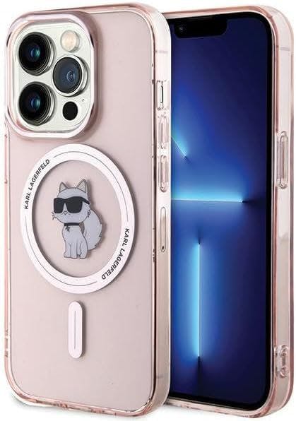 Karl Lagerfeld Pink Iml Choupette Case With Magsafe For Iphone 15 Pro 6.1" - Klhmp15lhfccnop