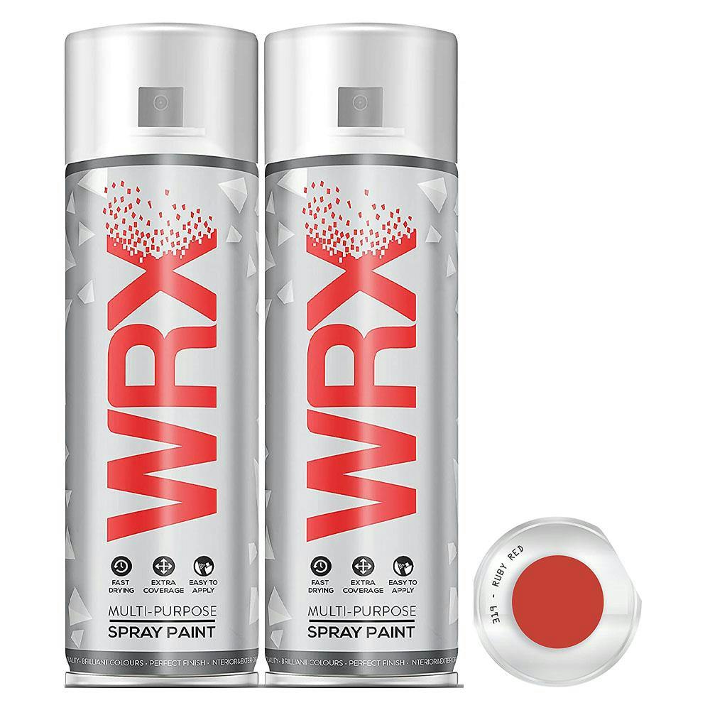 Rackhams Red 5X Wrx Flat Ruby Spray Paint 400Ml - Image 4