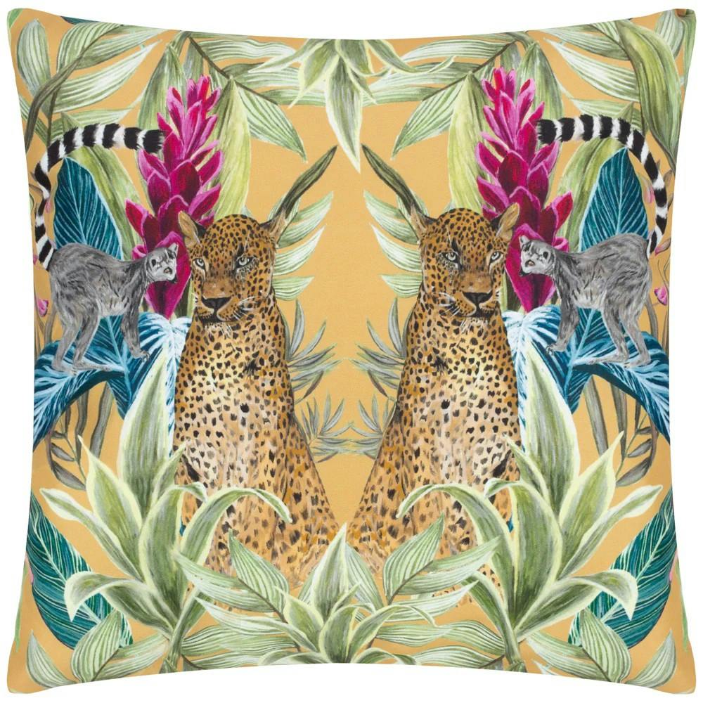 Rackhams Kali Leopard Outdoor Cushion Cover - Multicoloured - 43Cm X 43Cm - Multicoloured - 100% Polyester