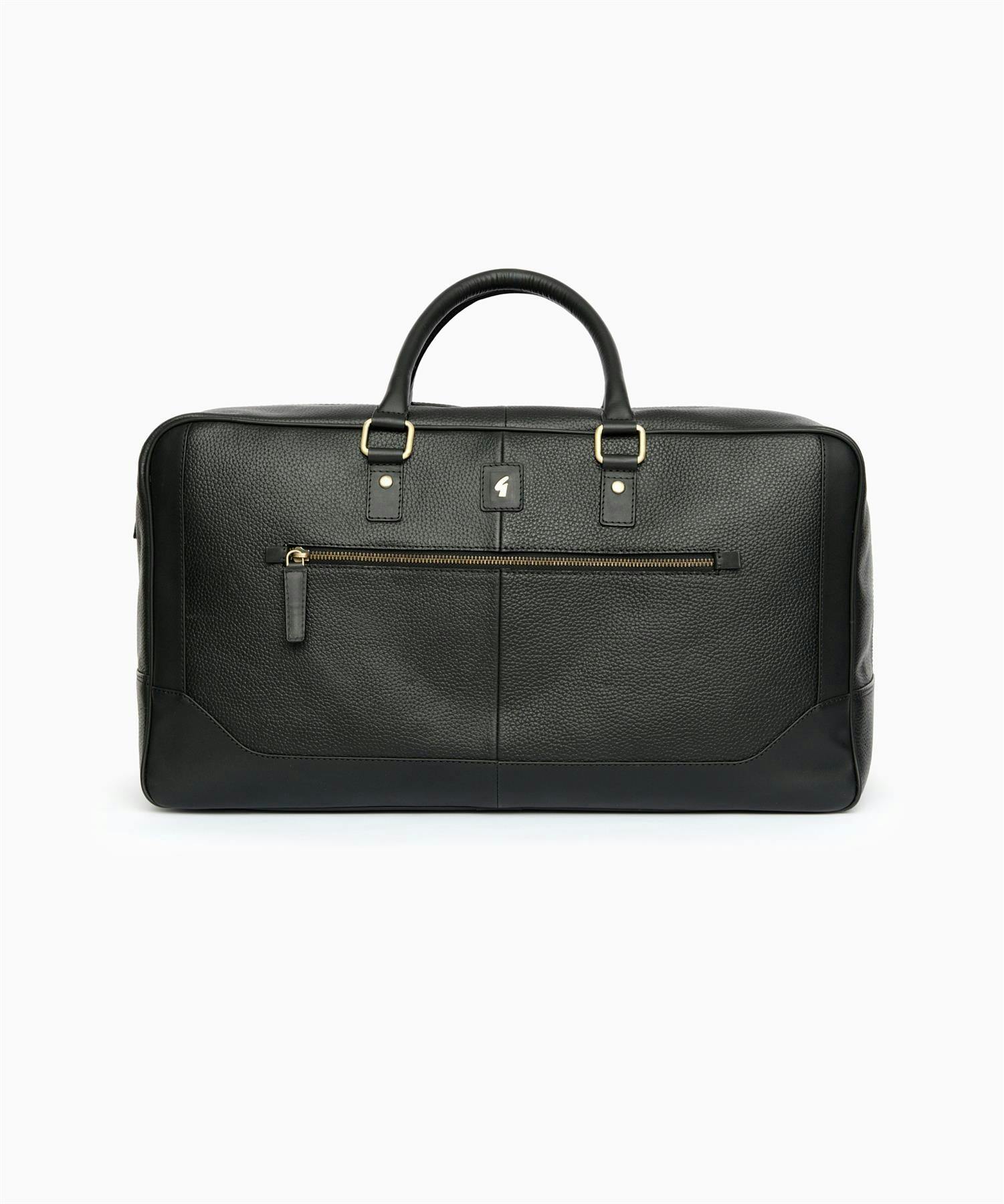 Gabicci Black Agabb01 Leather Calvin Holdall - One Size