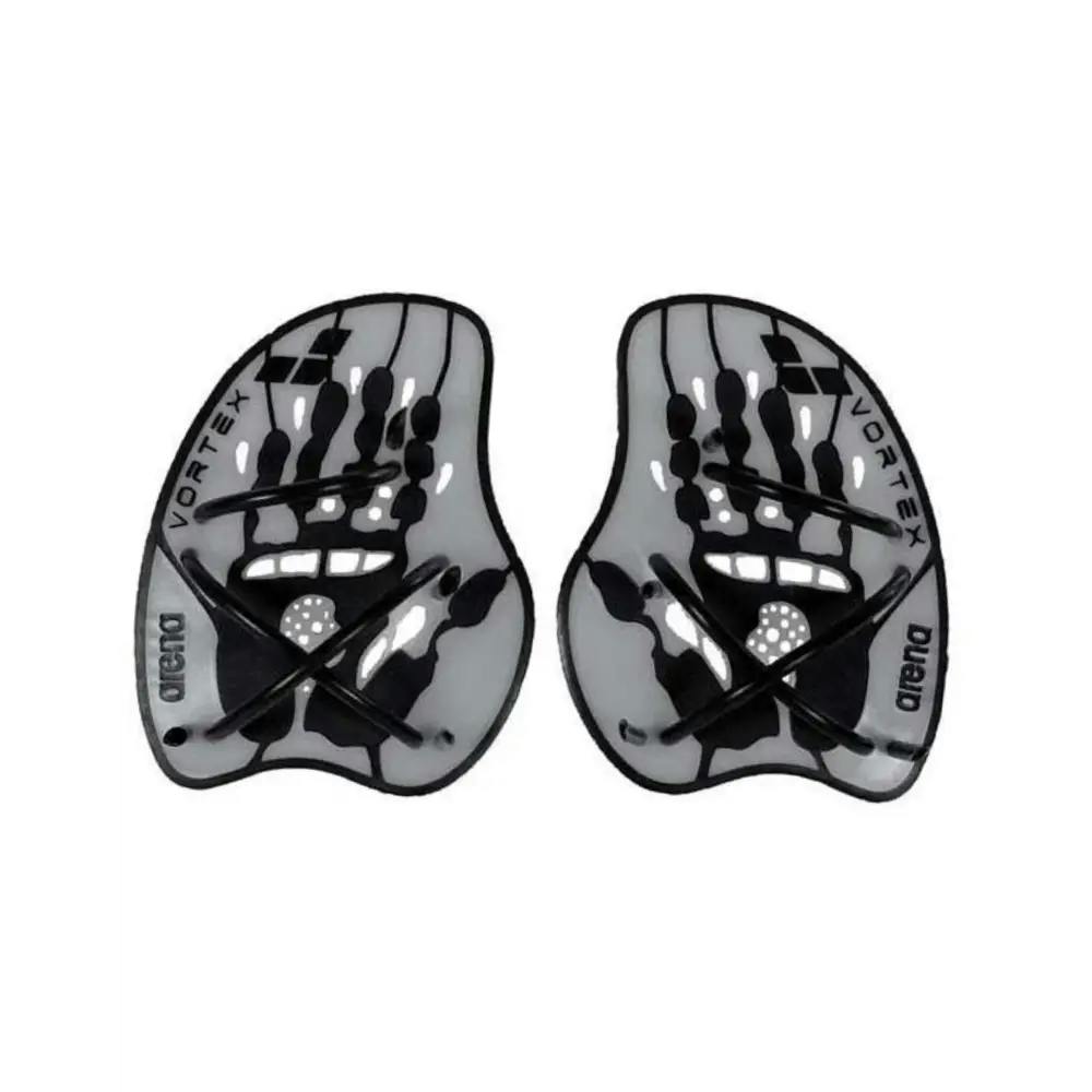 Arena Silver/Black Vortex Evolution Hand Paddle - Large