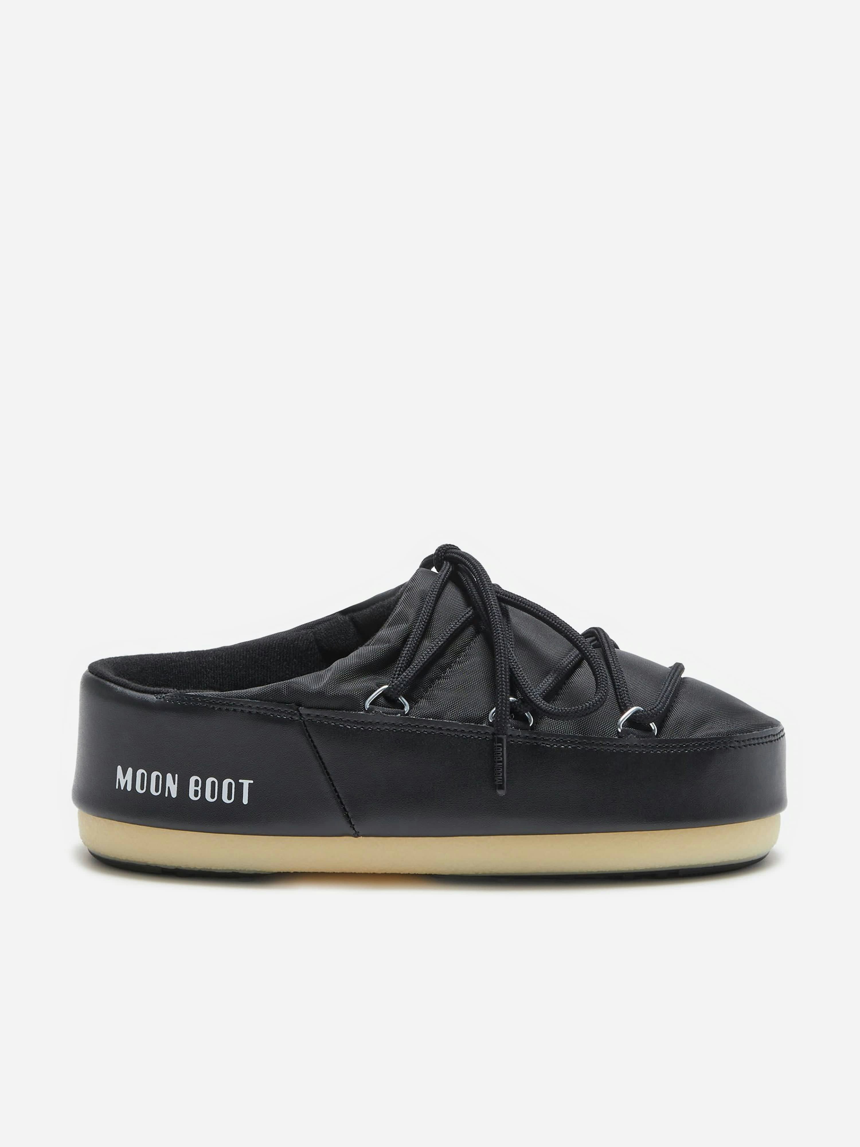 Moon Boot Boys Black Kids Evx Nylon Mules In - Eu 35 - 36 Uk 2.5 - 3