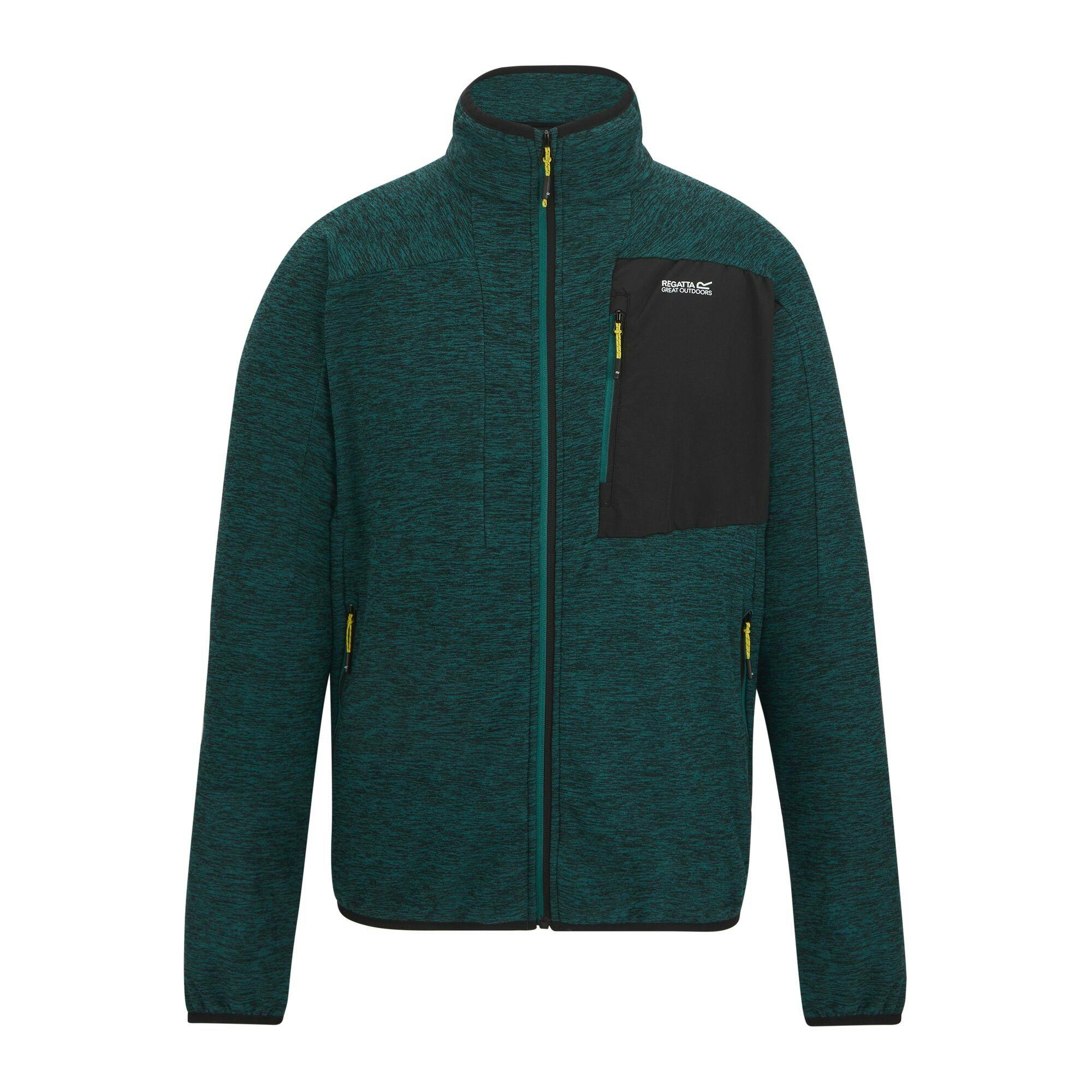 Regatta Men's Green Scaris Full Zip Fleece Jacket - Mediterranean - 5XL - Mediterranean - 70% Polyester/30% Recycled Polyester