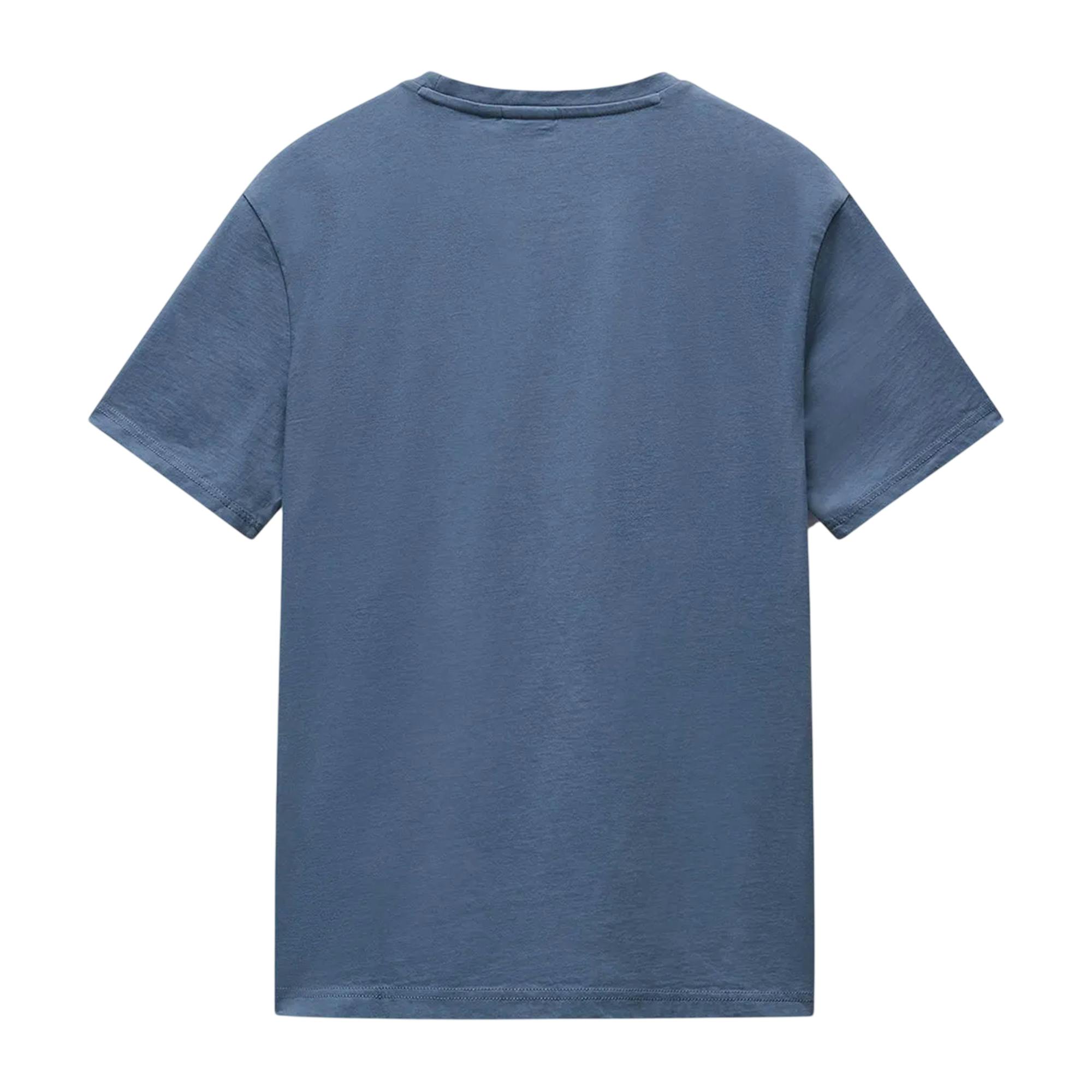Napapijri Men's Salis Logo Short-Sleeved T-Shirt - Stormy Weather - S - Stormy Weather - 100% Cotton