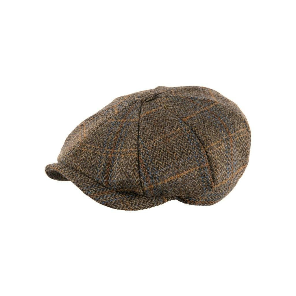 Heritage Traditions Brown Carlyle Newsboy Cap - Jumbo Herringbone