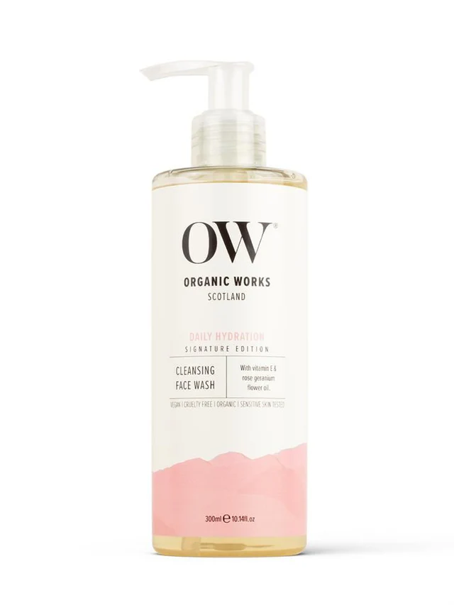 Organic Works Hydra-Balance Face Wash - With Vitamin E & Rose Geranium (300 Ml)