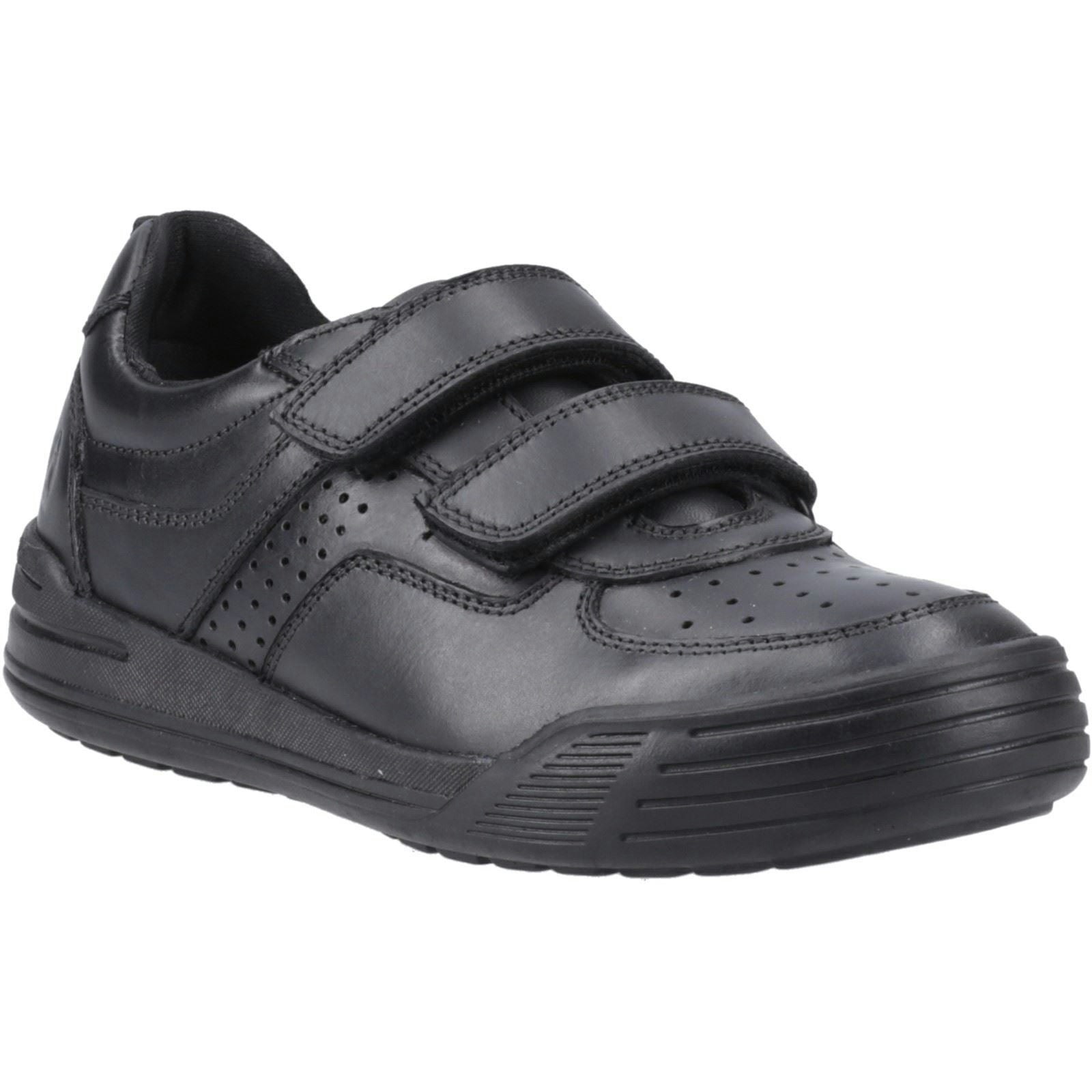 Hush Puppies Boys Black Sully Leather 'S Shoes - Size 12