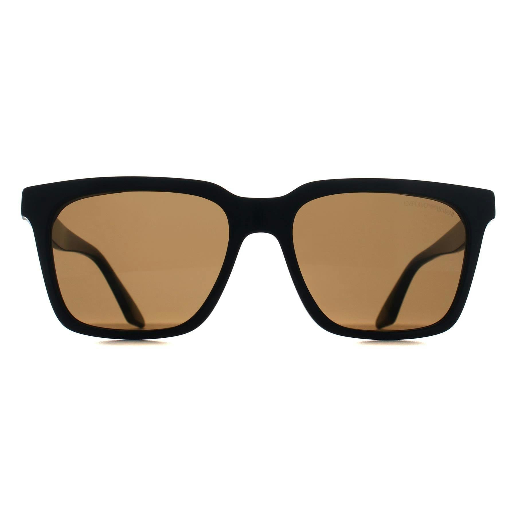 Emporio Armani Brown Man Ea4260 631373 Sunglasses Acetate Black Squared Normal - Image 7
