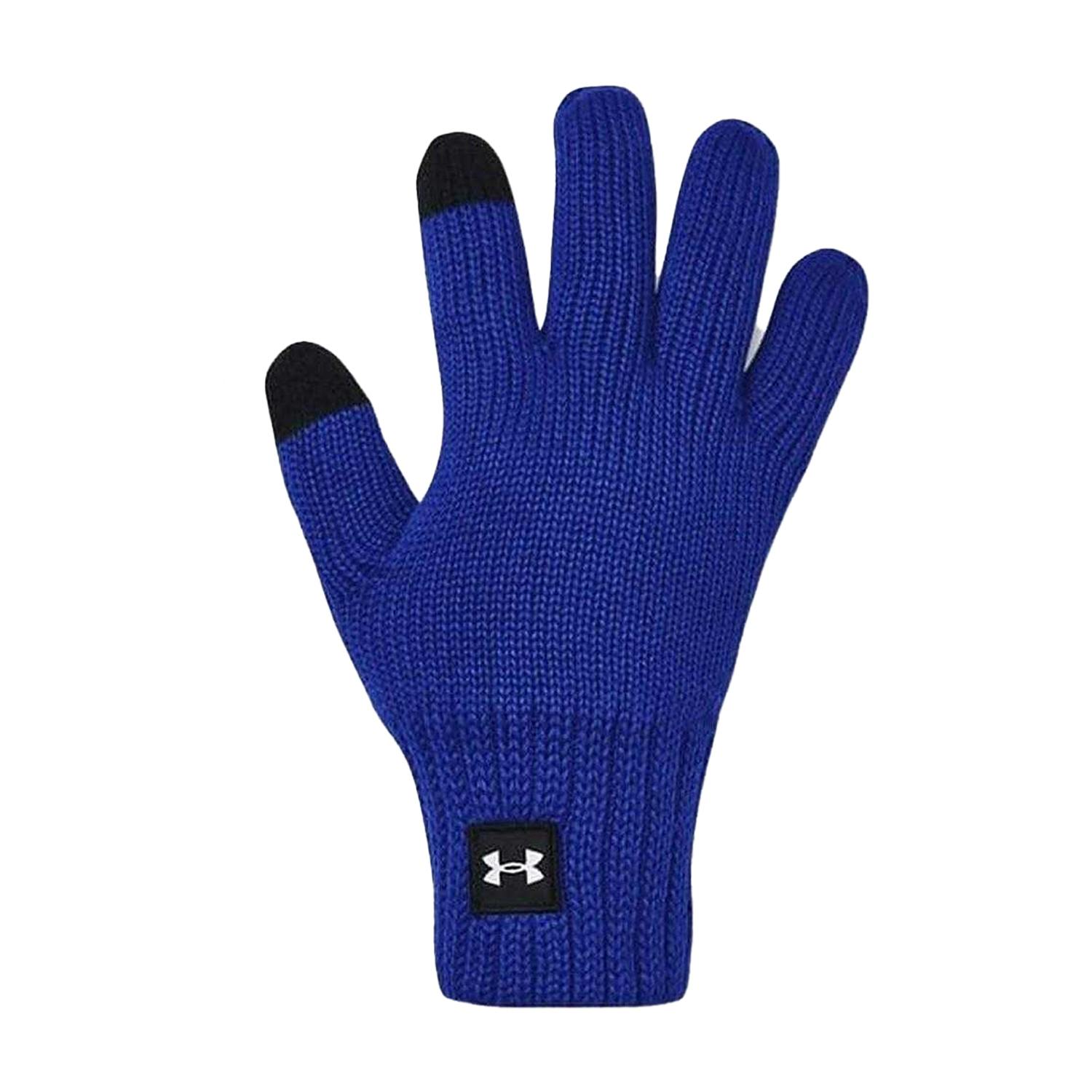 Under Armour Men's Blue Touch Screen Wool Logo Gloves - L-Xl - 100% Mixed
