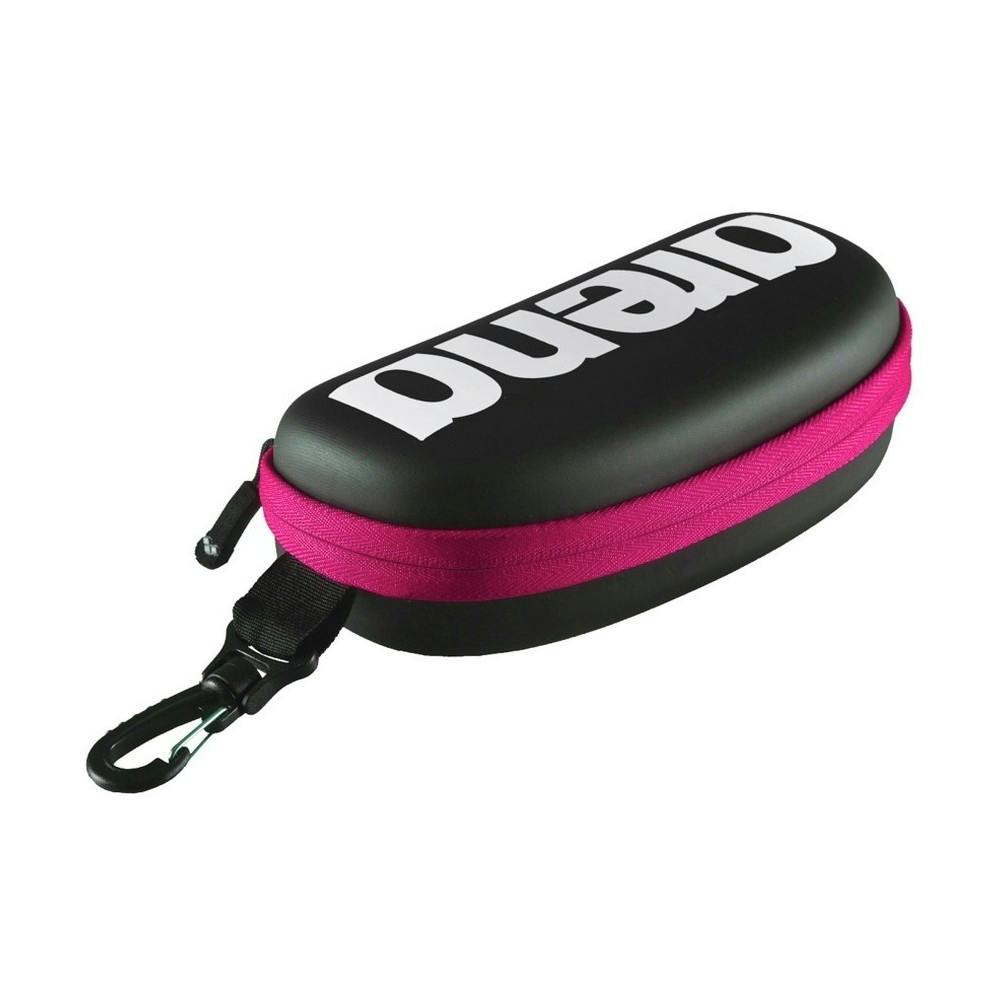 Arena Black/White/Fuchsia Swimming Goggles Case - One Size