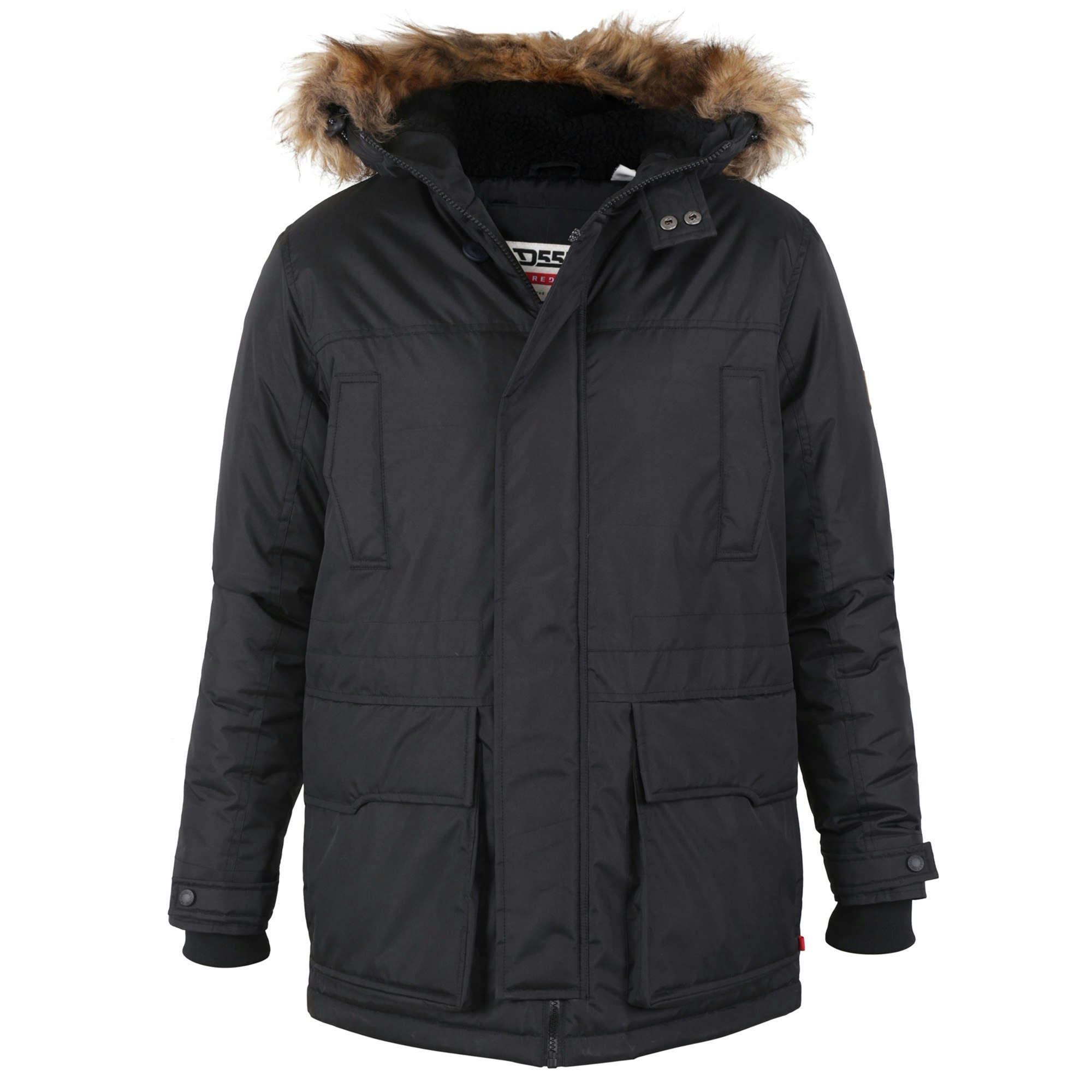 Duke Men's Black D555 Lovett Kingsize Parka - 4XL