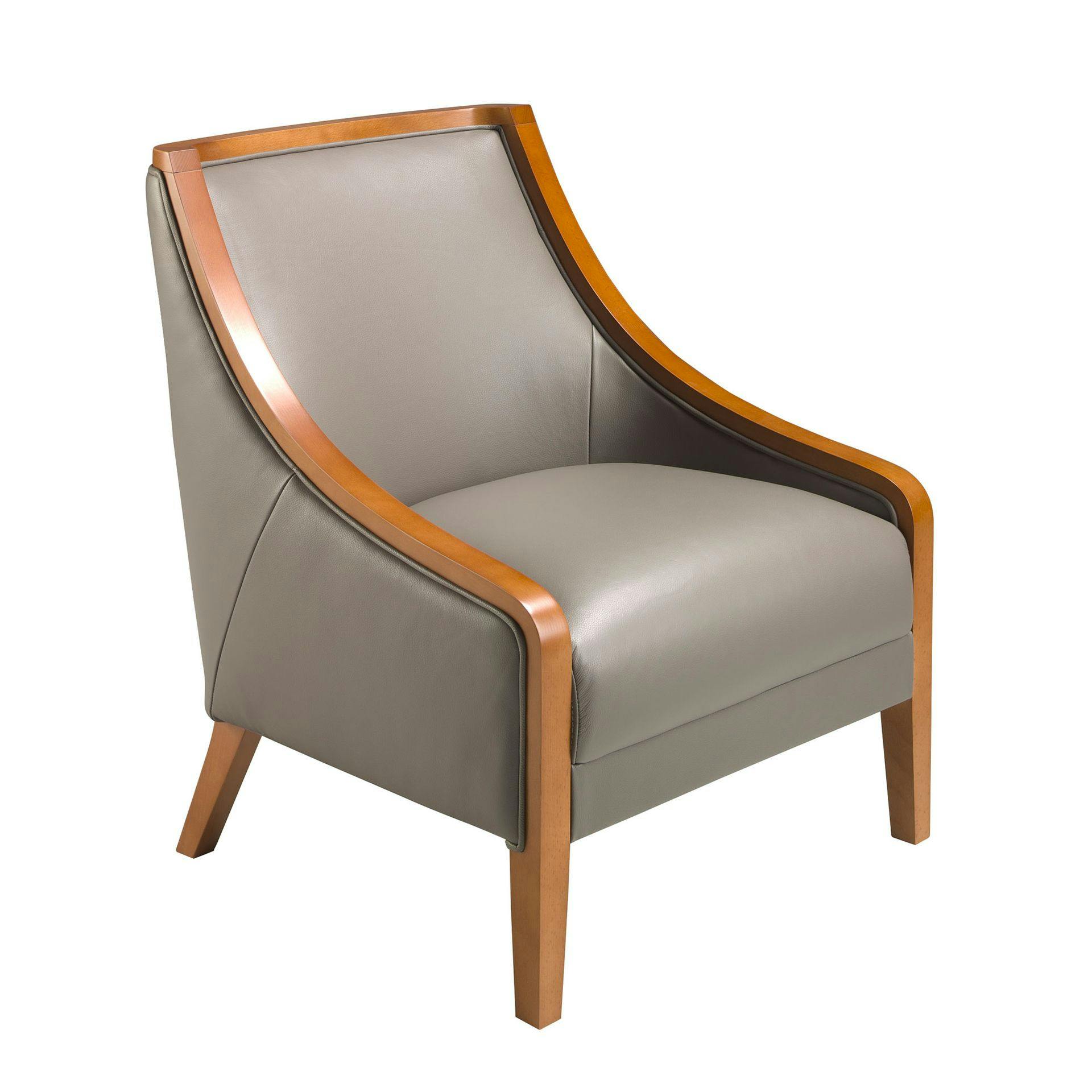 Rackhams Grey Leather Armchair 5126 - Modern - Yes - No