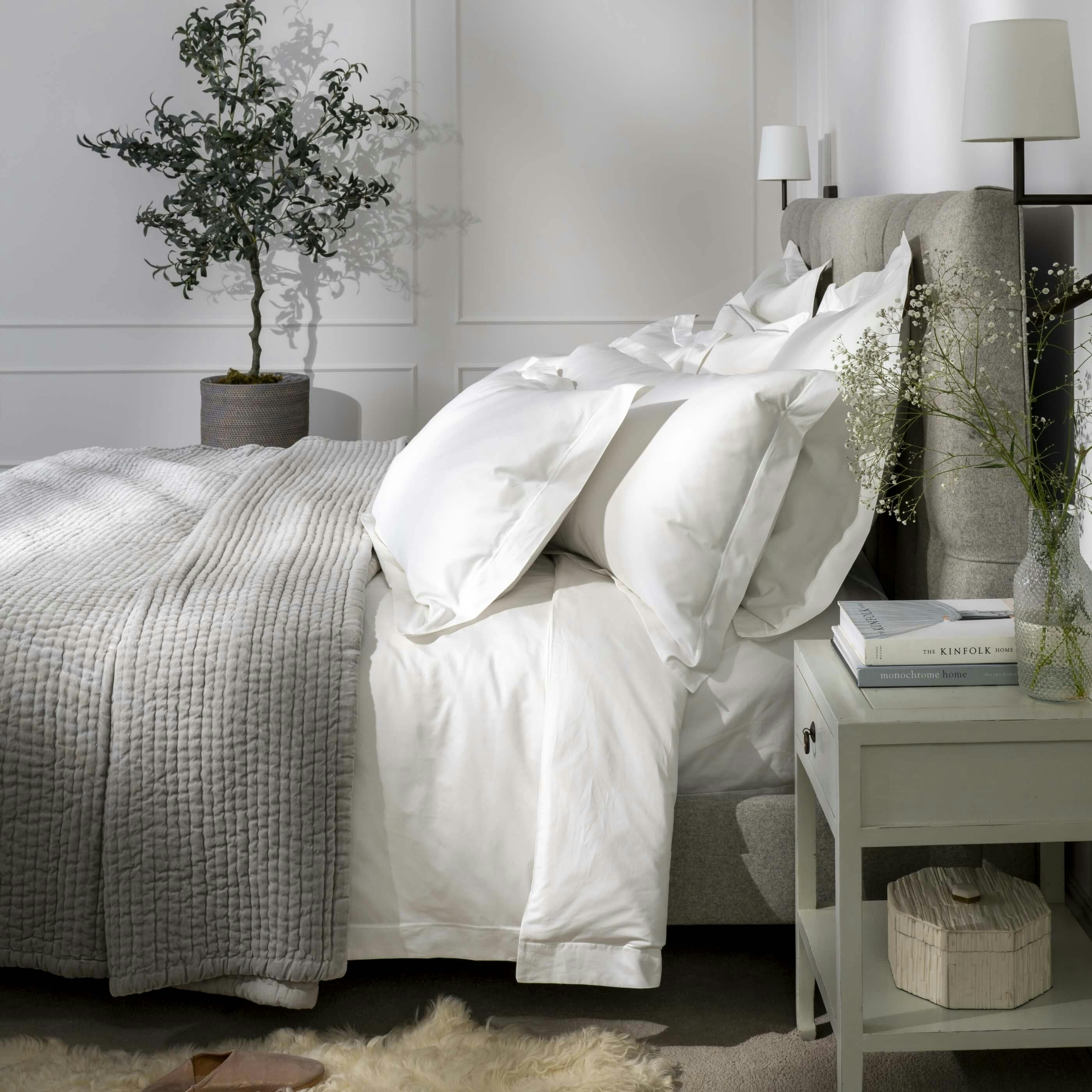 Rackhams White 600 Thread Count Egyptian Cotton Duvet Cover - Emperor
