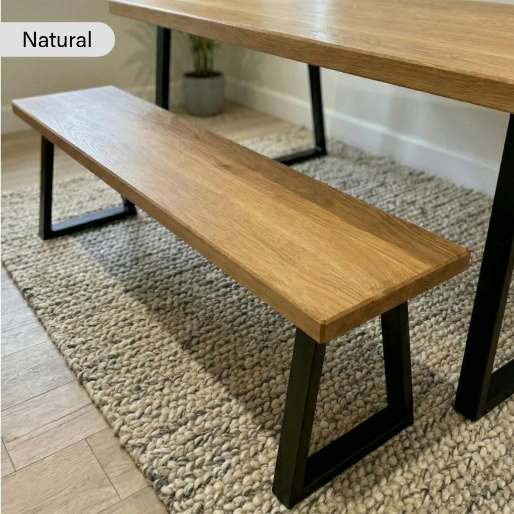 Trl Furniture White/Grain Premium Solid Oak Bench - 110Cm