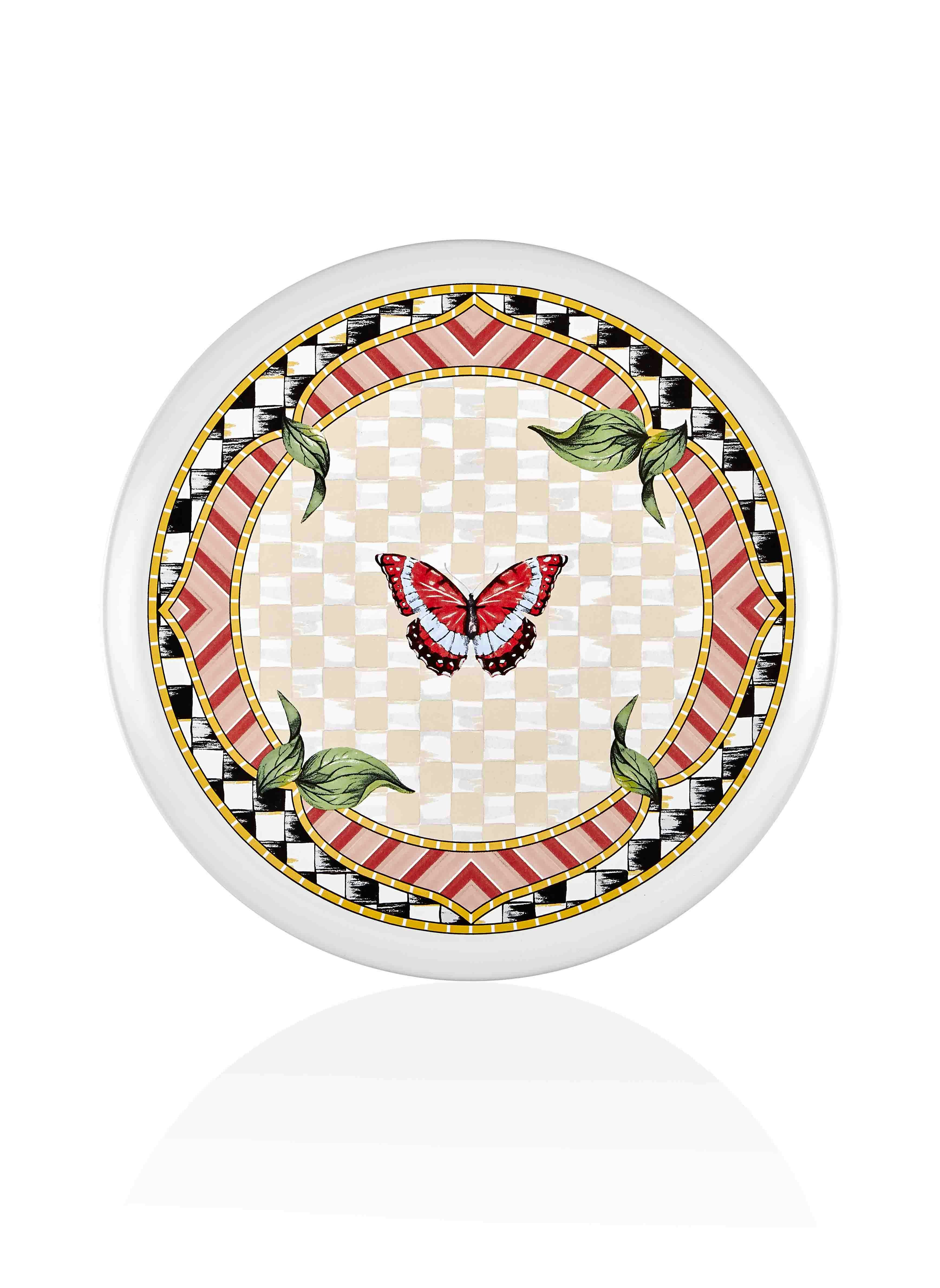 Rackhams Black/White Jardin Collection Round Serving Platter