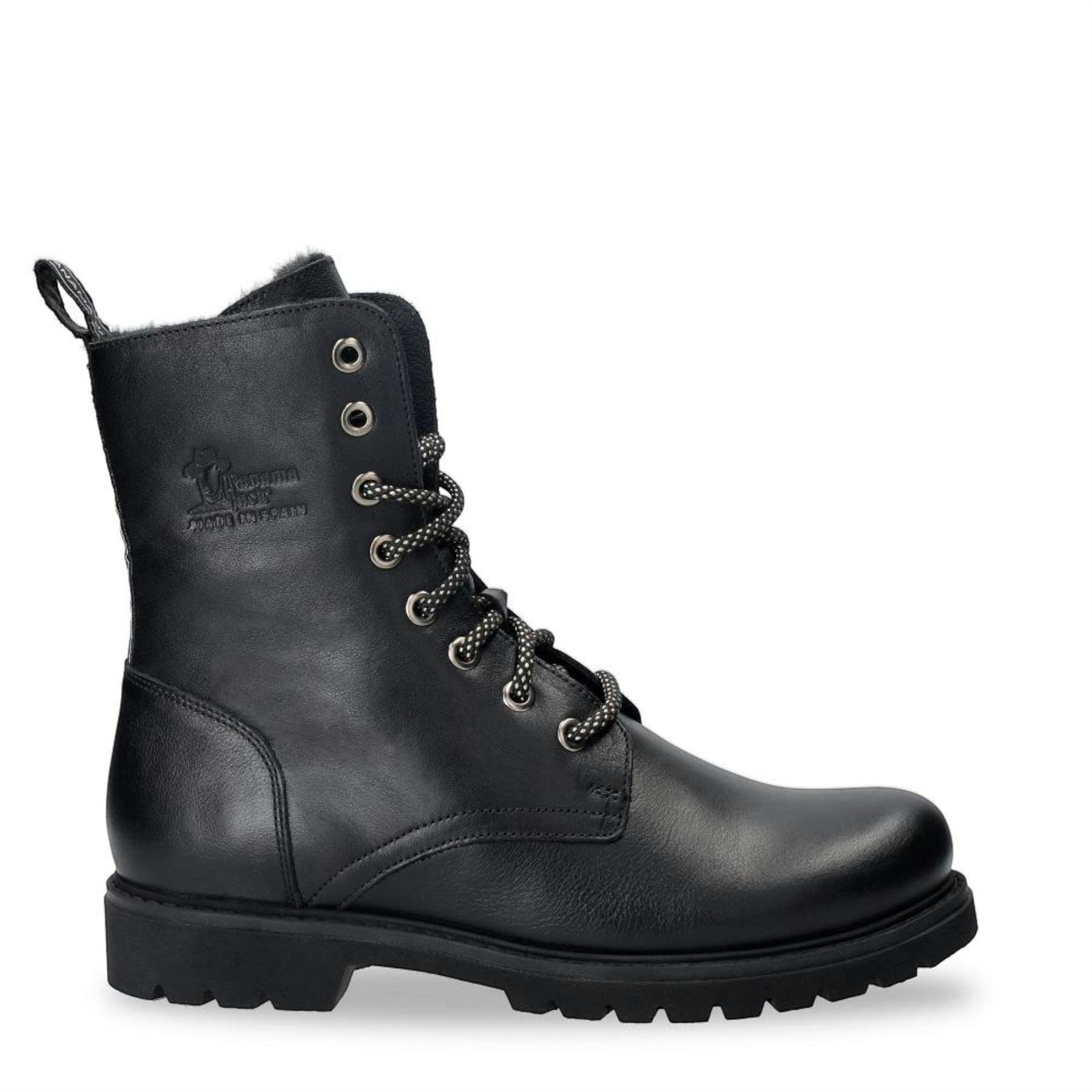 Panama Jack Women's Black Frisia B1 Waterproof Leather Combat Boots - Uk 3 | Eu 36 | Us 5