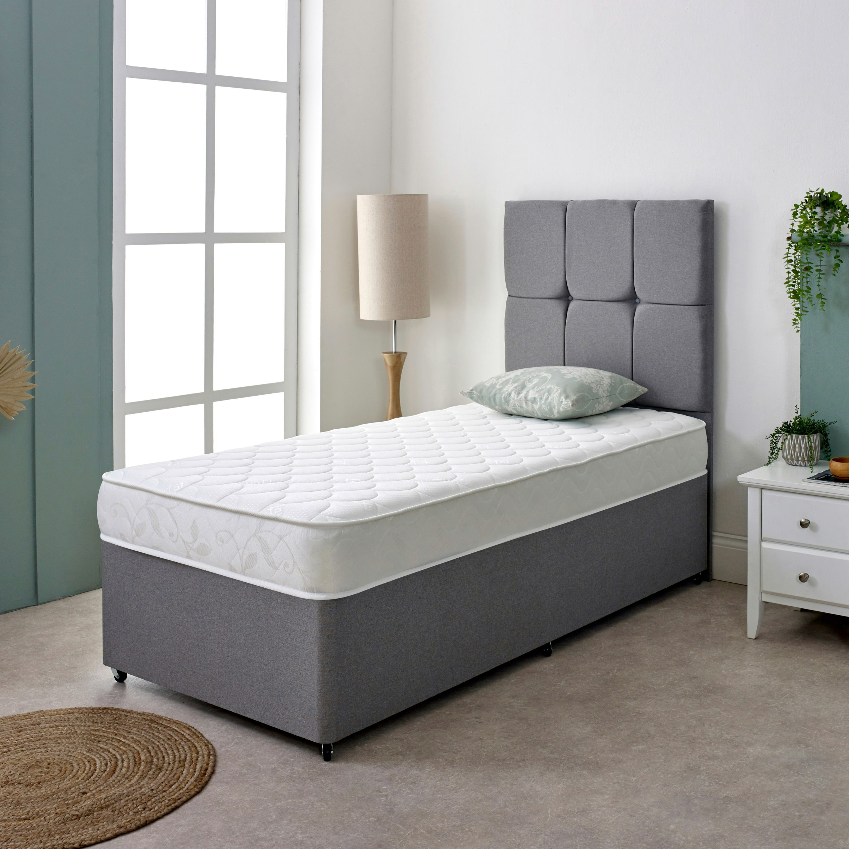 Starlight Beds White Shell Design Hybrid Mattress - 18Cm Deep, Soft Feel - 1 - 2Ft6 Shorty Small Single Mattress (75Cm X 175Cm)