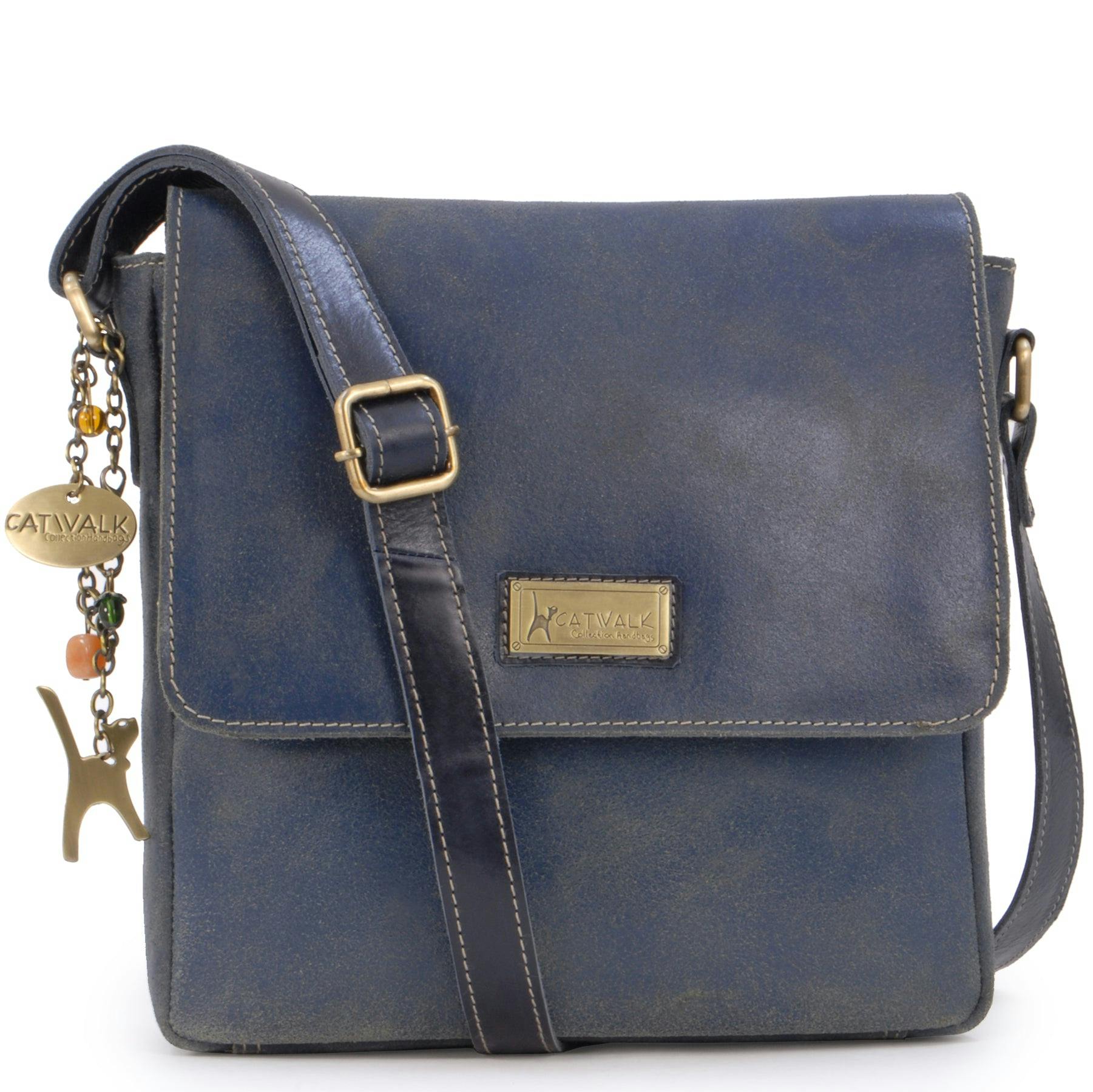 Catwalk Collection Handbags Blue Sabine - Messenger Bag - M