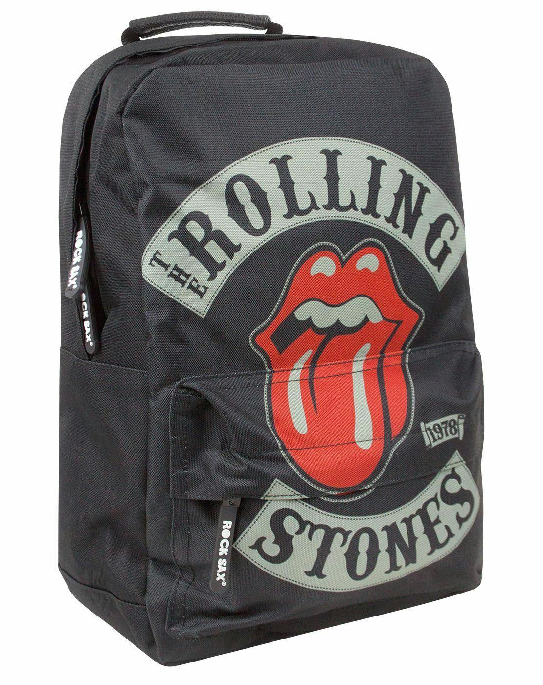 Vanilla Underground Unisex Black Rock Sax Rolling Stones Backpack (One Size)