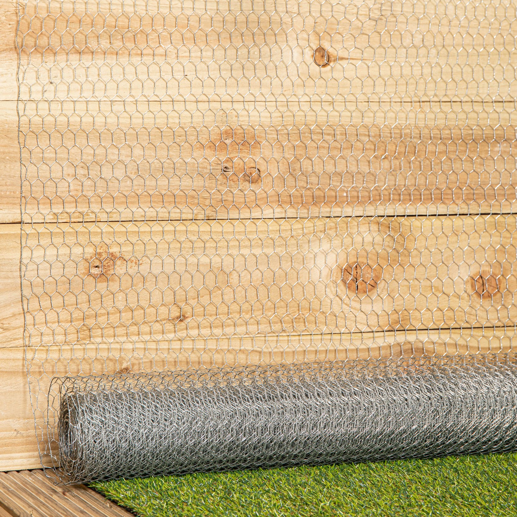 Rackhams 10M X 90Cm X 13Mm Galvanised Metal Chicken Garden Wire Netting / Fencing - Trellis And Screening