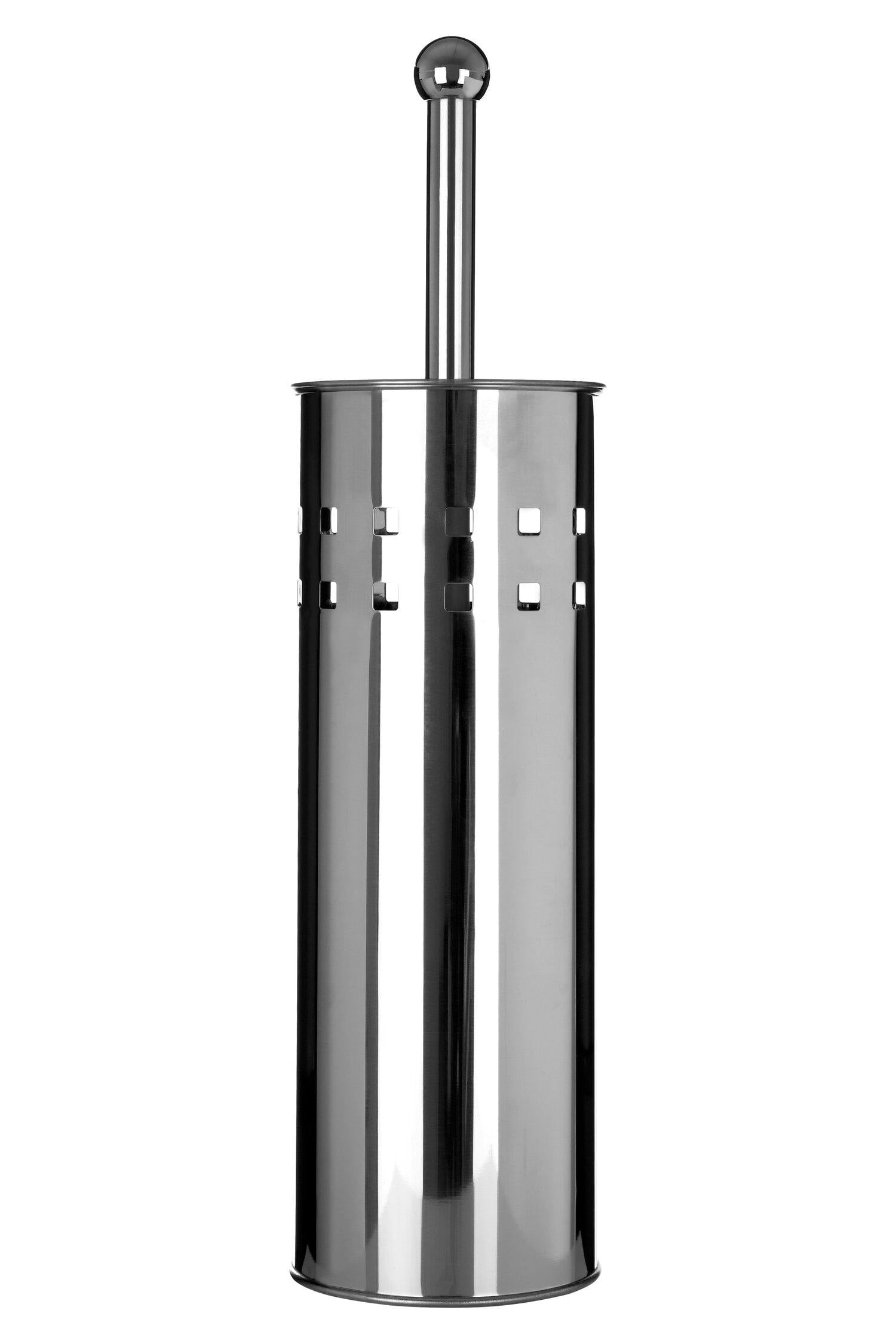 Rackhams Silver Indy Square Design Toilet Brush With Holder