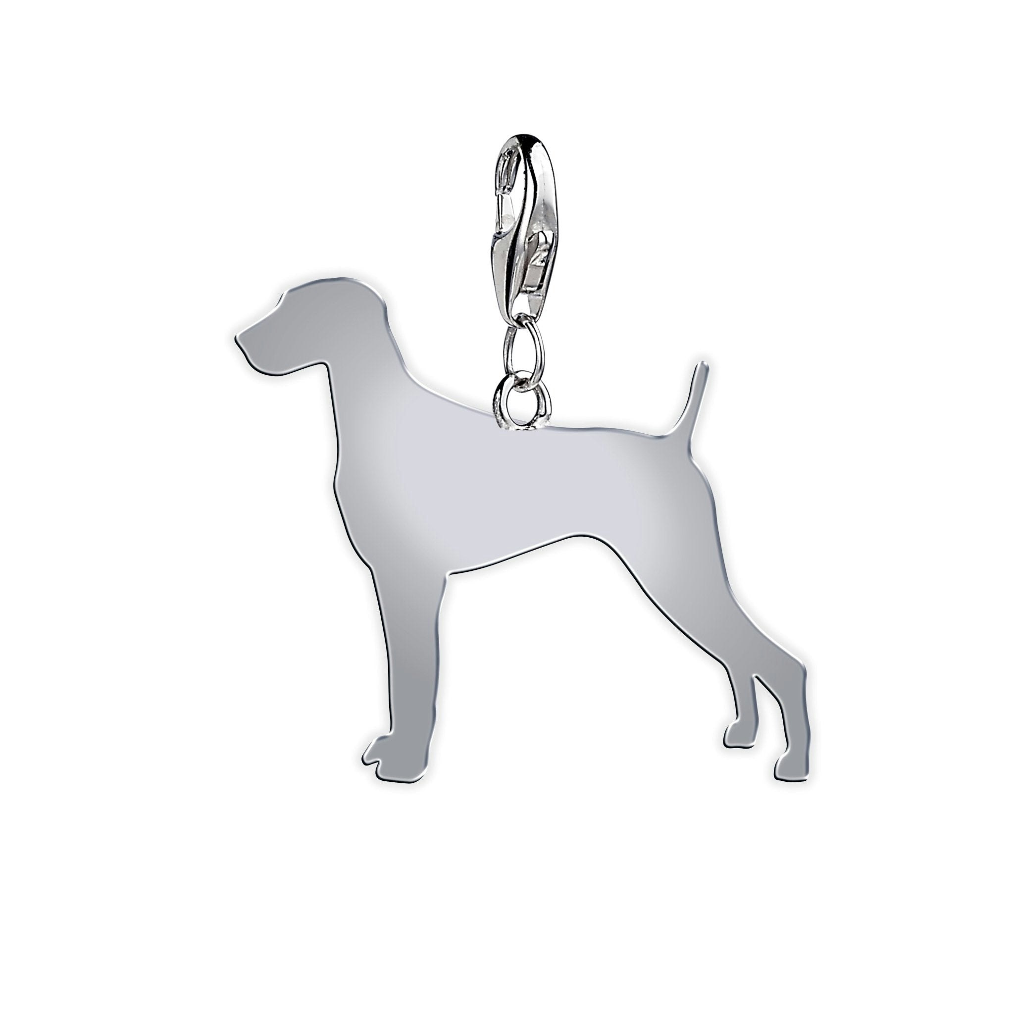 Mylee London Silver Weimaraner Silhouette Charm - Yes - Clip On Charm