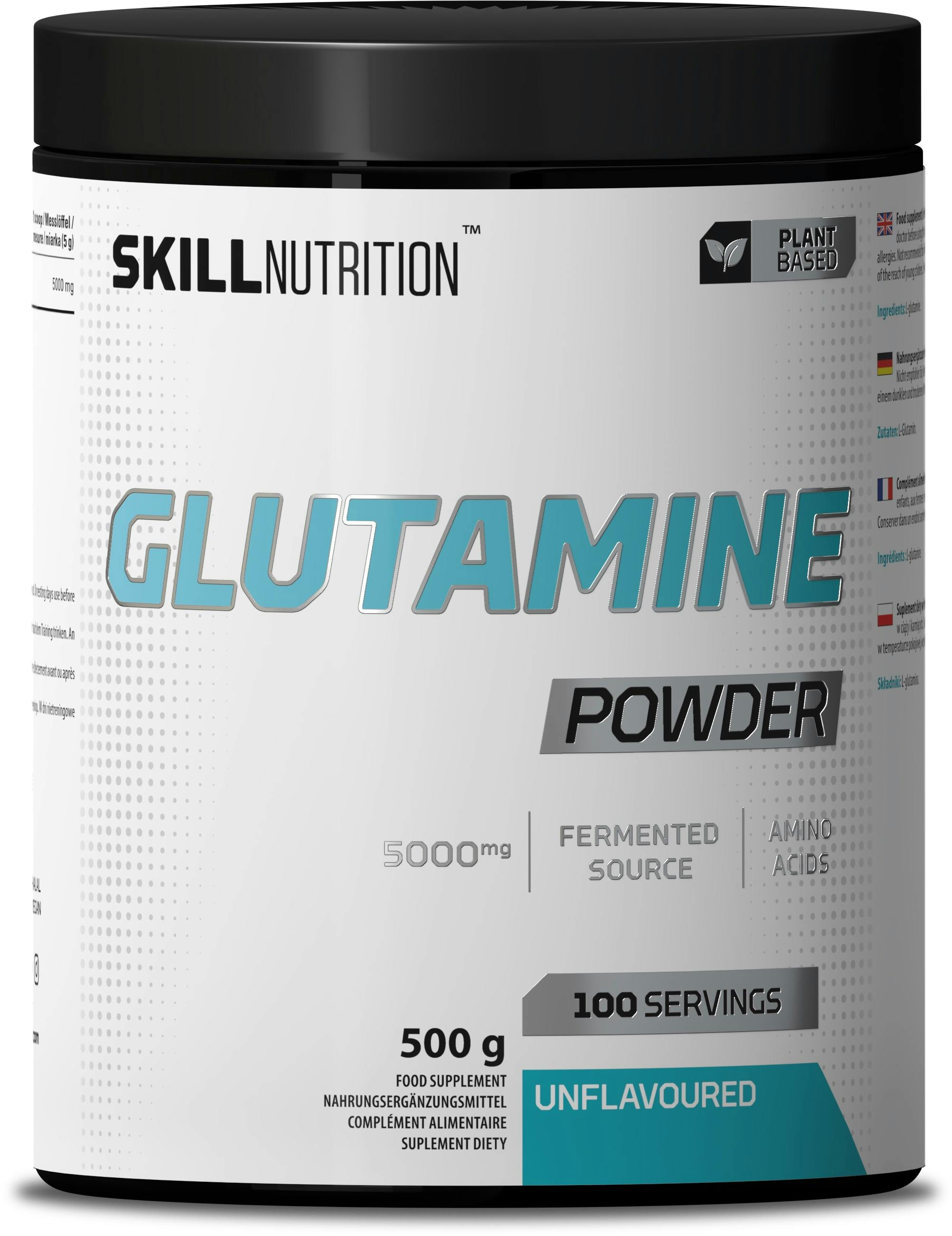 Skill Nutrition Glutamine Powder, Unflavoured - 500G - Image 4