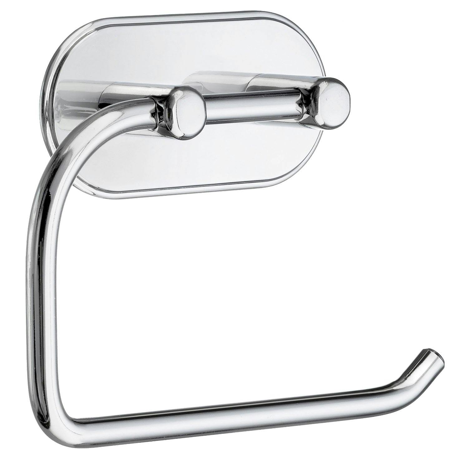 Beslagsboden Polished Chrome Toilet Roll Holder Self Adhesive Bathroom Wall Mounted
