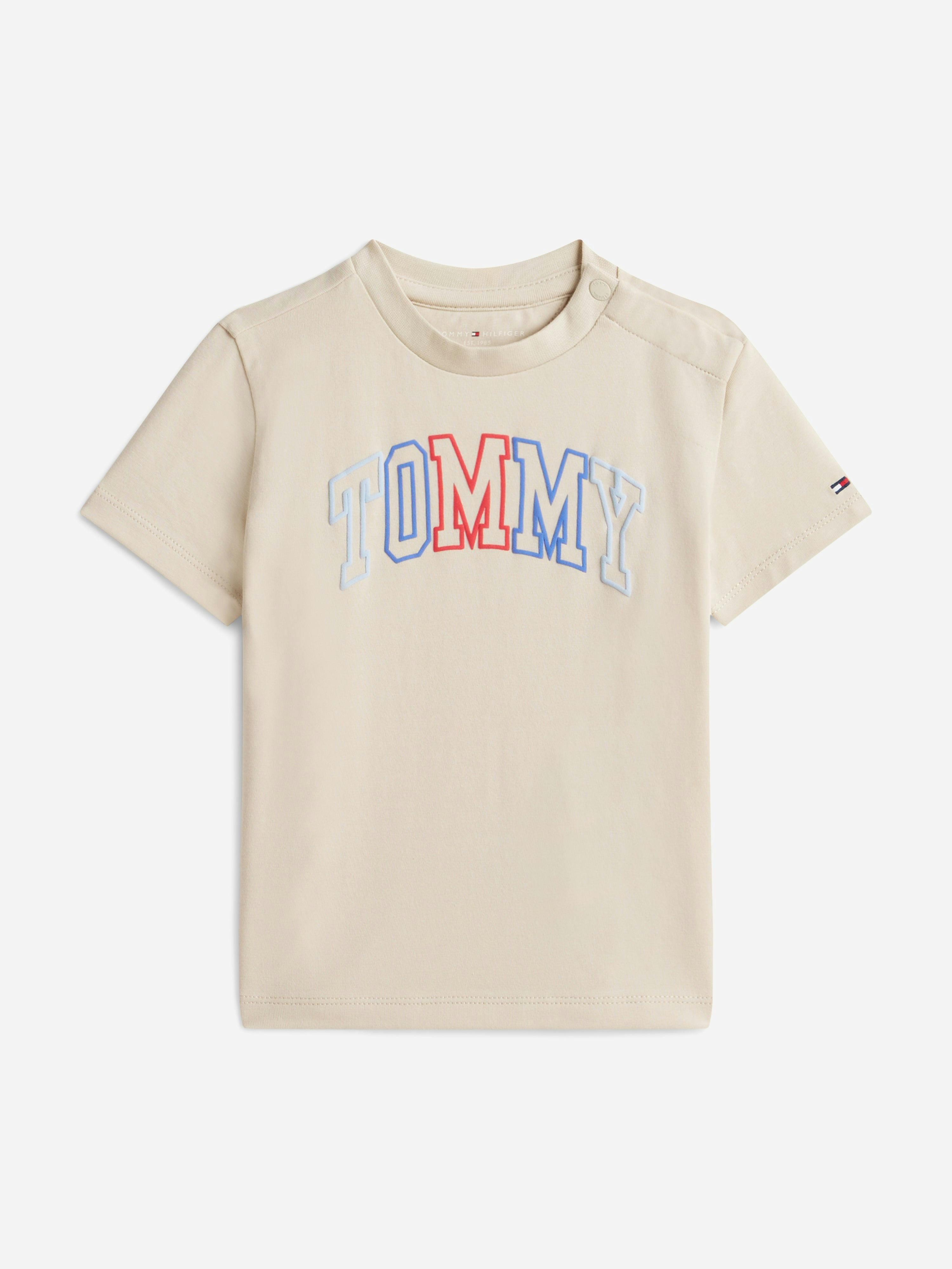 Tommy Hilfiger Beige Baby Tommy Outline T-Shirt In - 18 Months