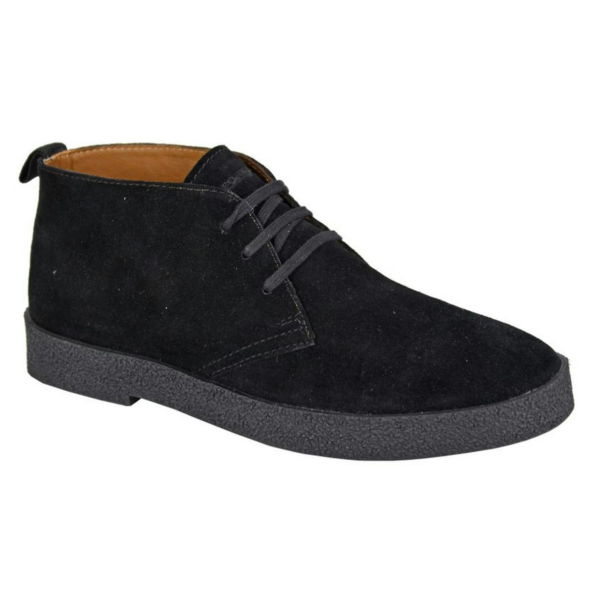 Roamers Men's Black Leather Desert Boots - 11 Uk - 100% Mixed
