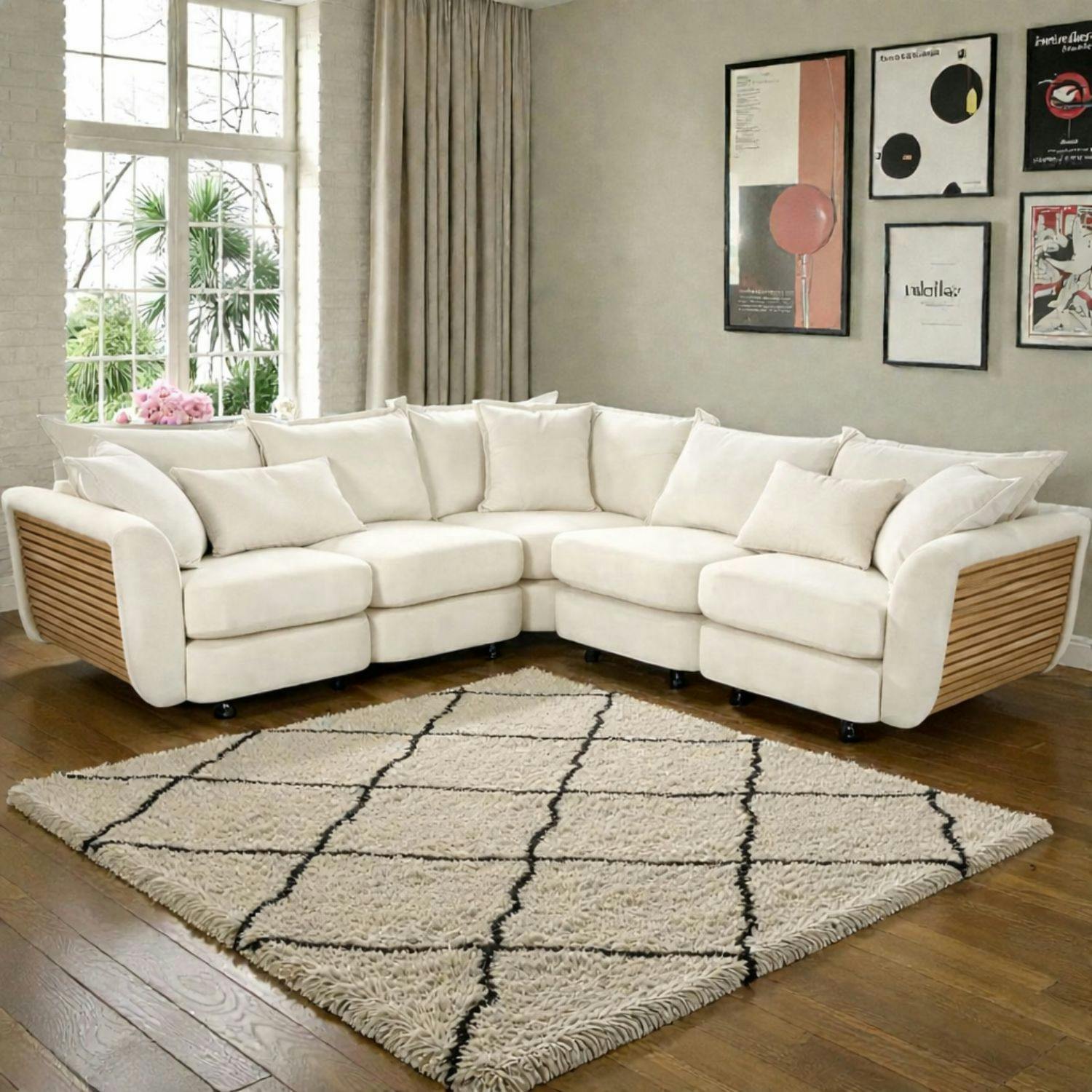 Snug Furniture Cream Atelier 2C2 Large Corner Sofa Set